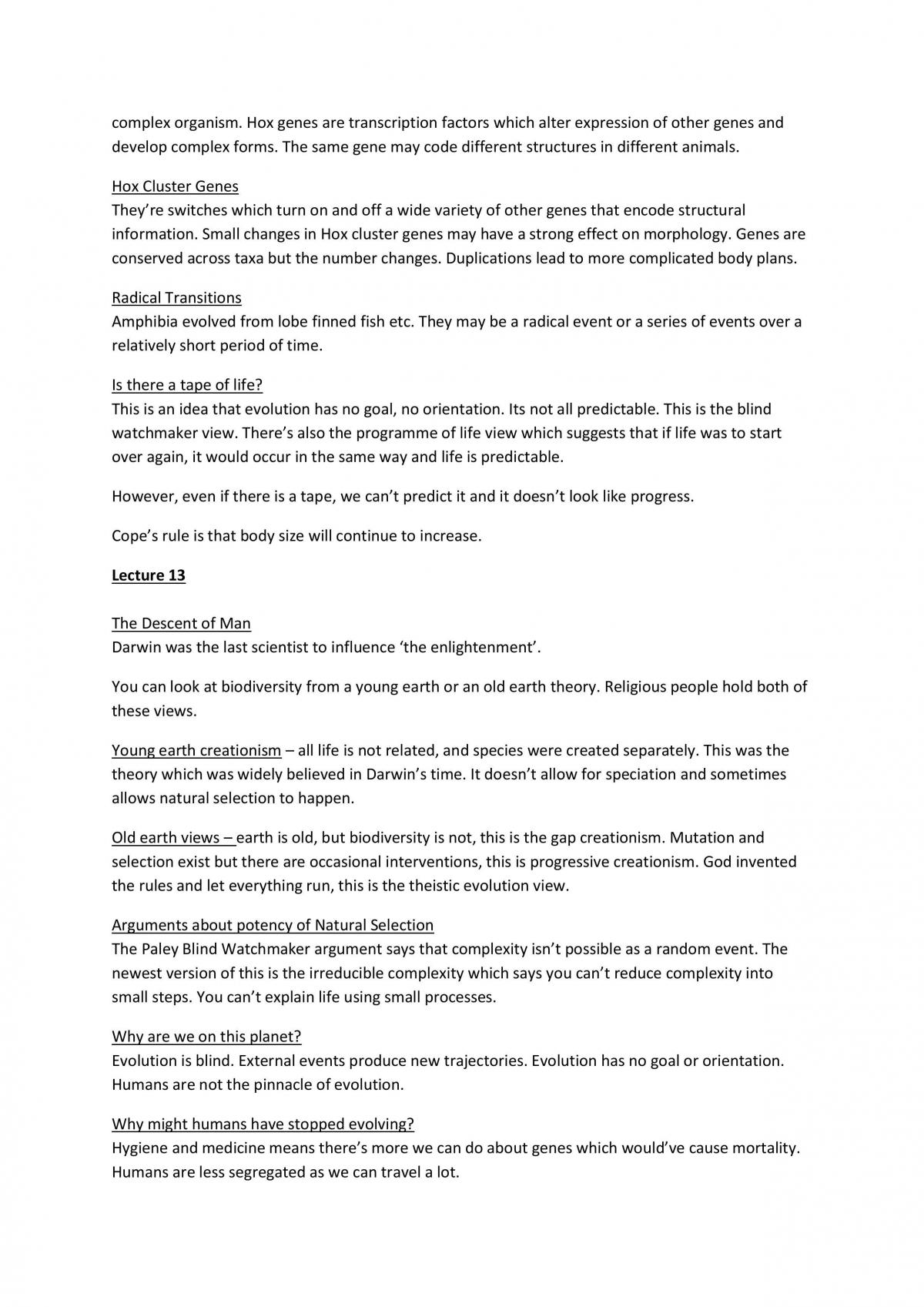 LIFE103 Evolution Complete Study Notes - Page 17