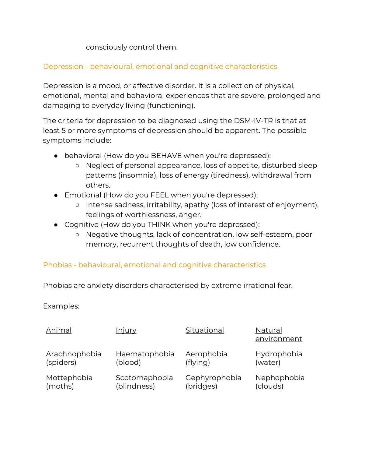 PSYC11412 Foundations in Mental Health - Psychology Notes and Study Aid - Page 10