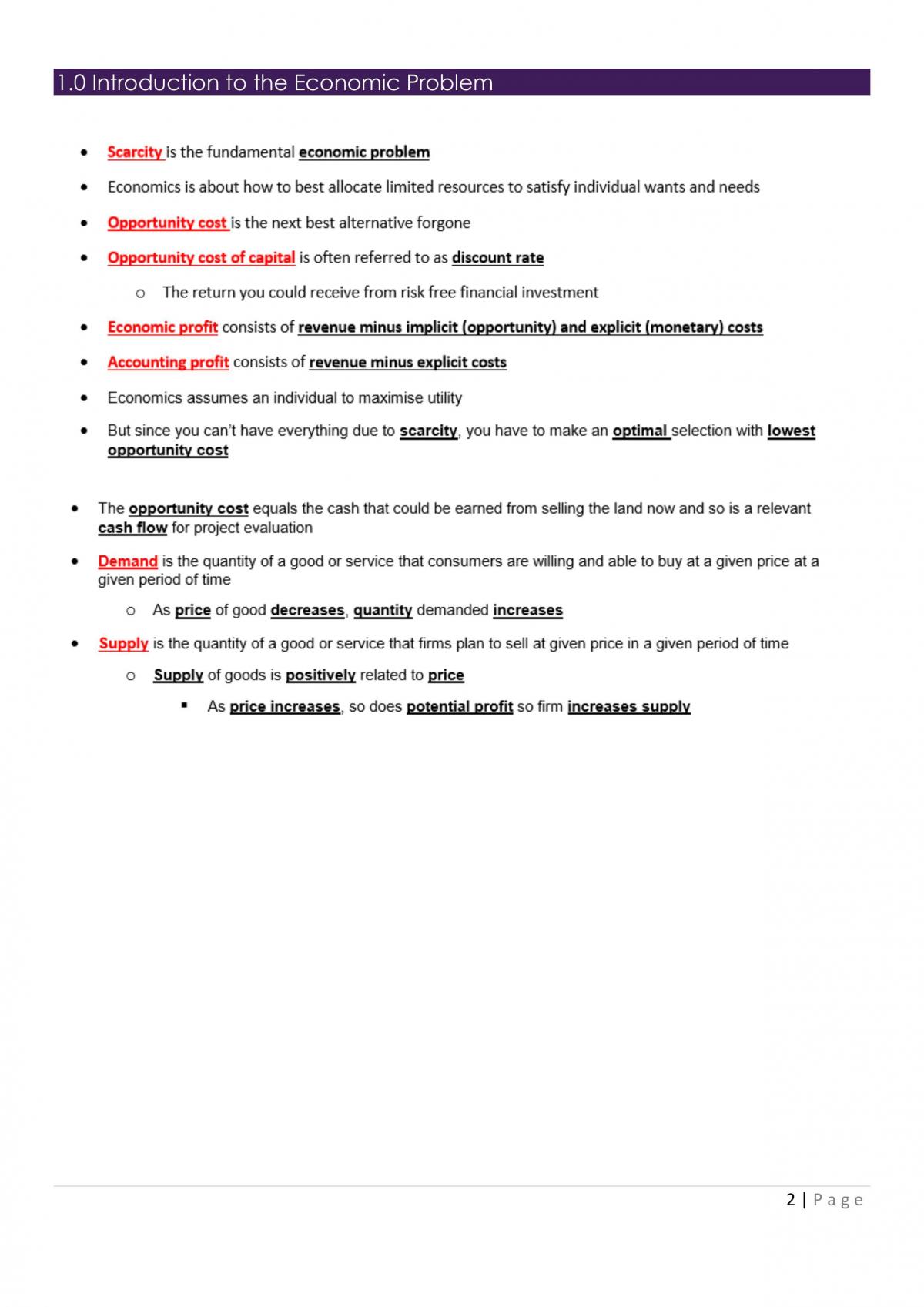Economics I Complete Study Notes - Page 3