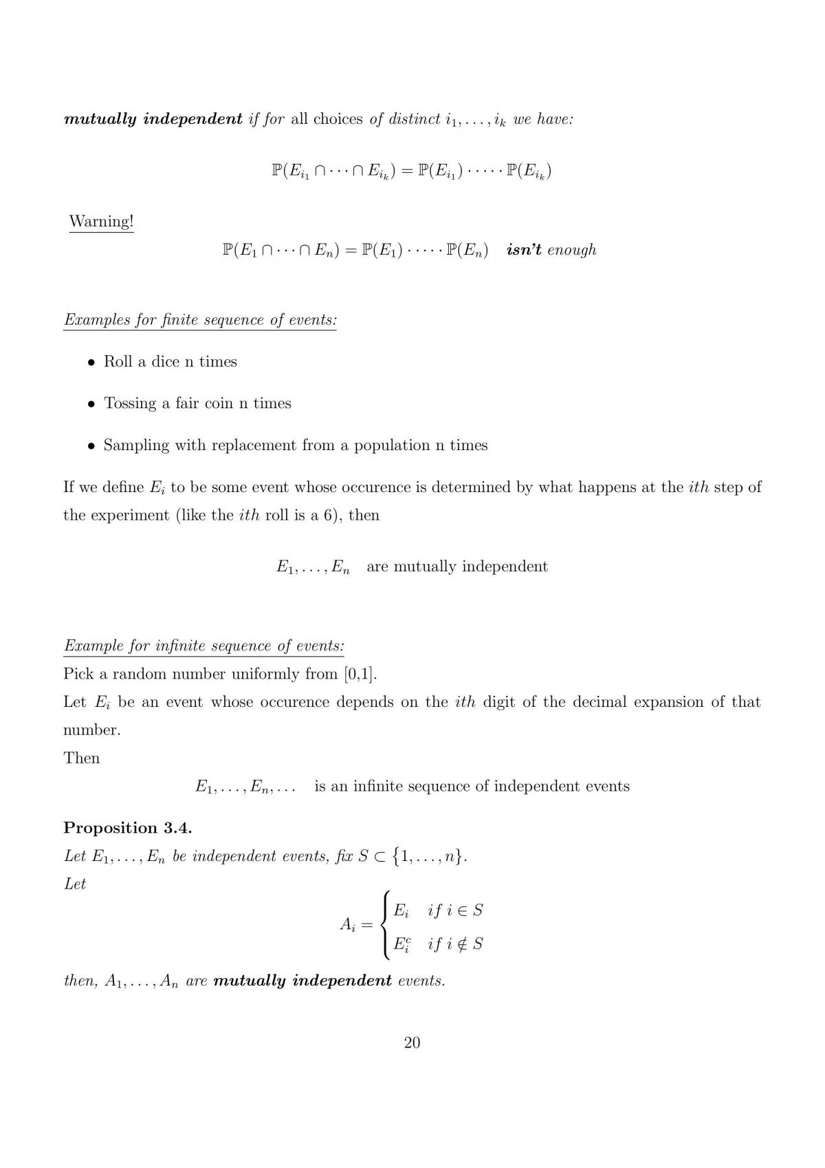 Probability A Notes - Page 20