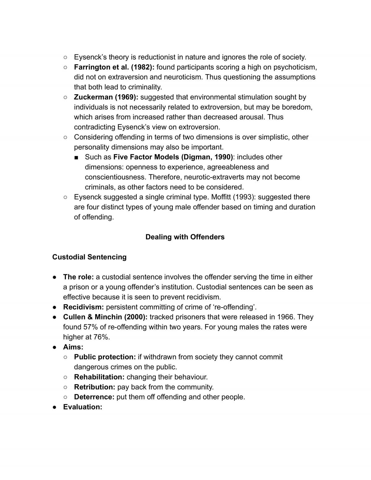 PSYC232 Forensic Psychology Revision Notes - Page 16