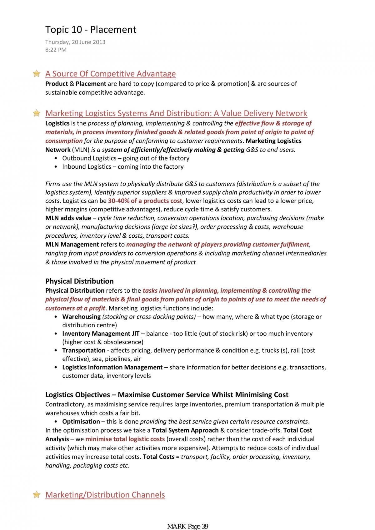 MARK1012 Summary - Page 39