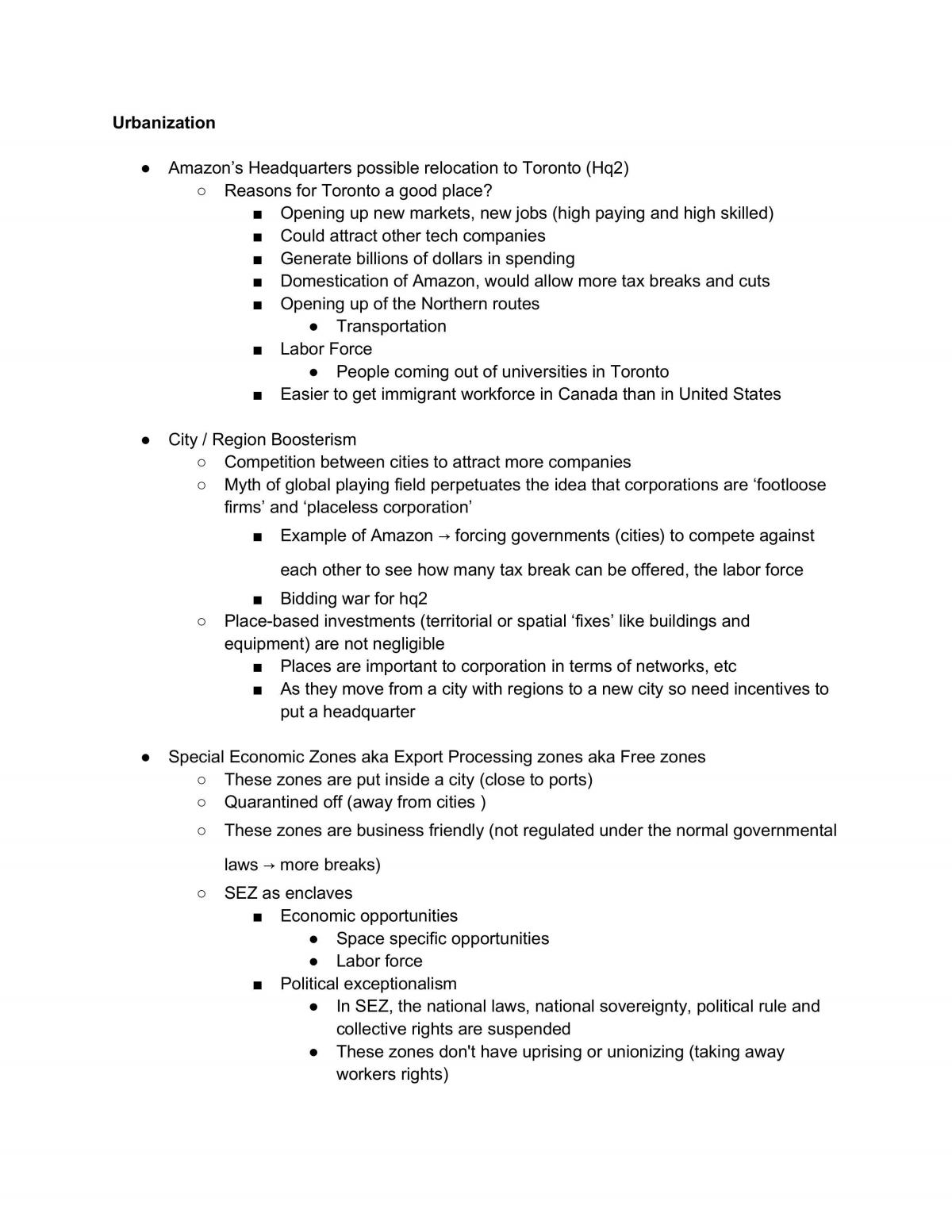 GGR 111 (Human Geography) - Study Notes - Page 25