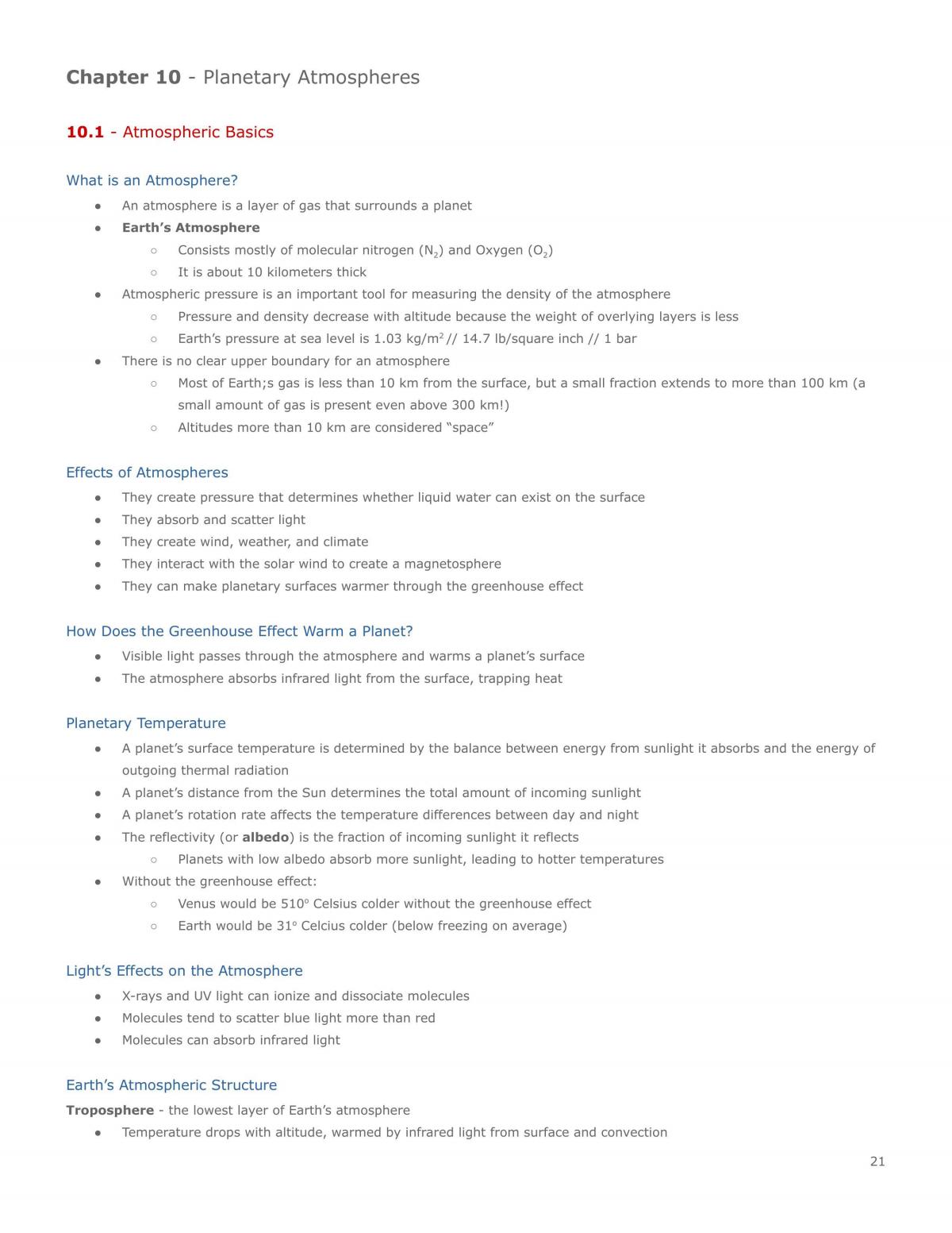 Astronomy I: The Solar System Complete Study Notes - Page 21