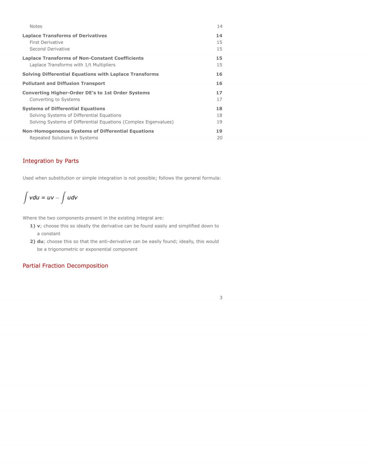 Ordinary Differential Equations Complete Course Notes - Page 3
