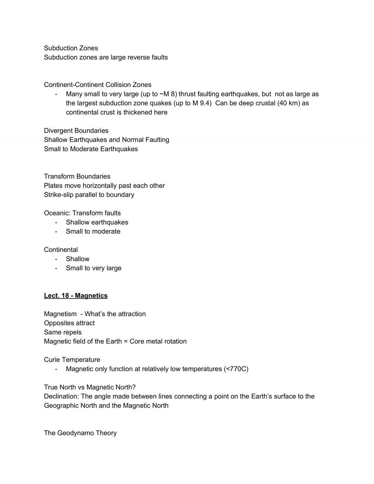 The Solid Earth: A Dynamic Planet Notes - Page 23