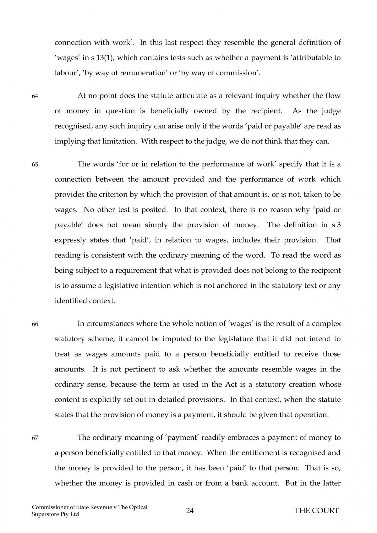 Commissioner Of State Revenue v The Optical Superstore - Page 26