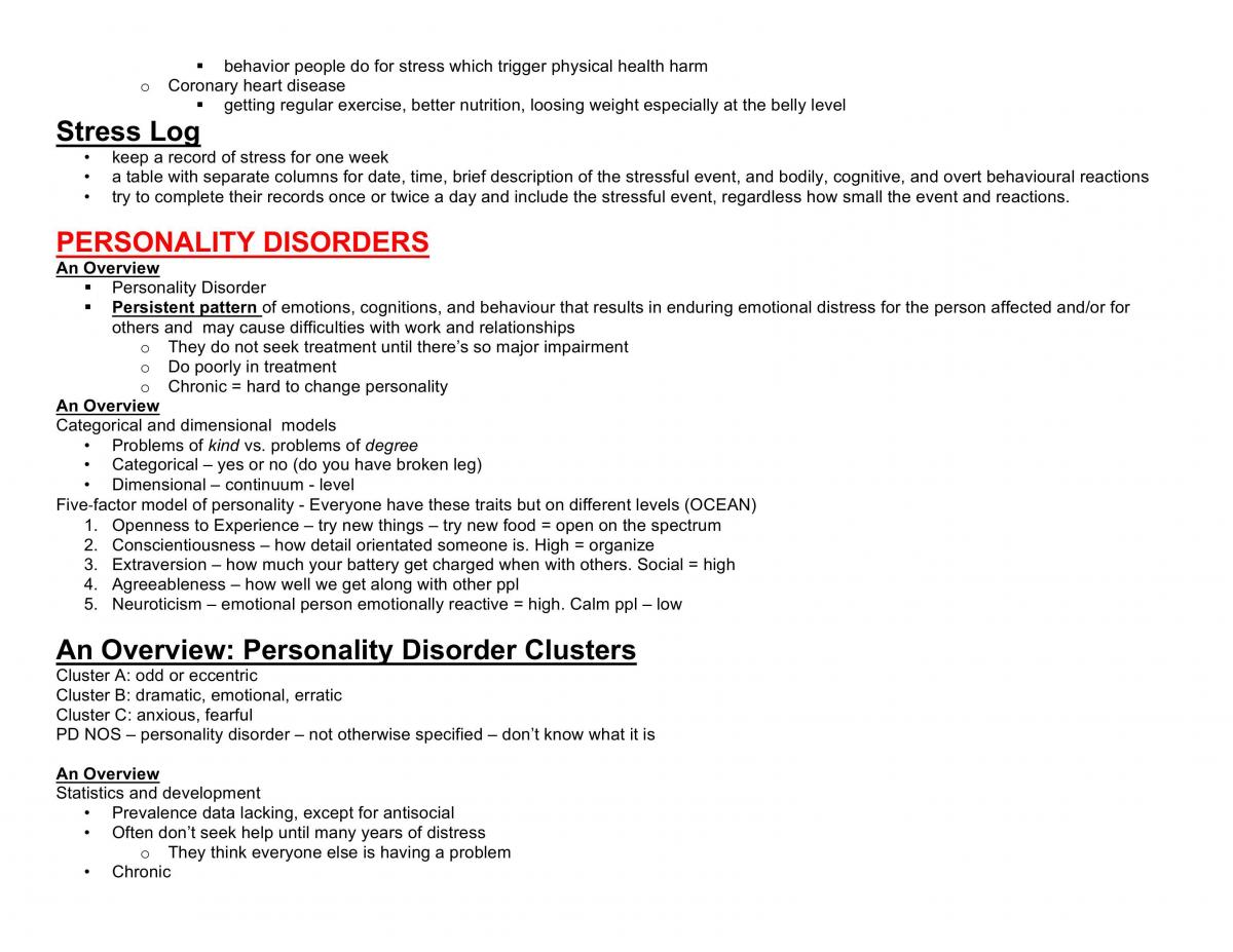 Abnormal Psychology Full Notes - Page 51