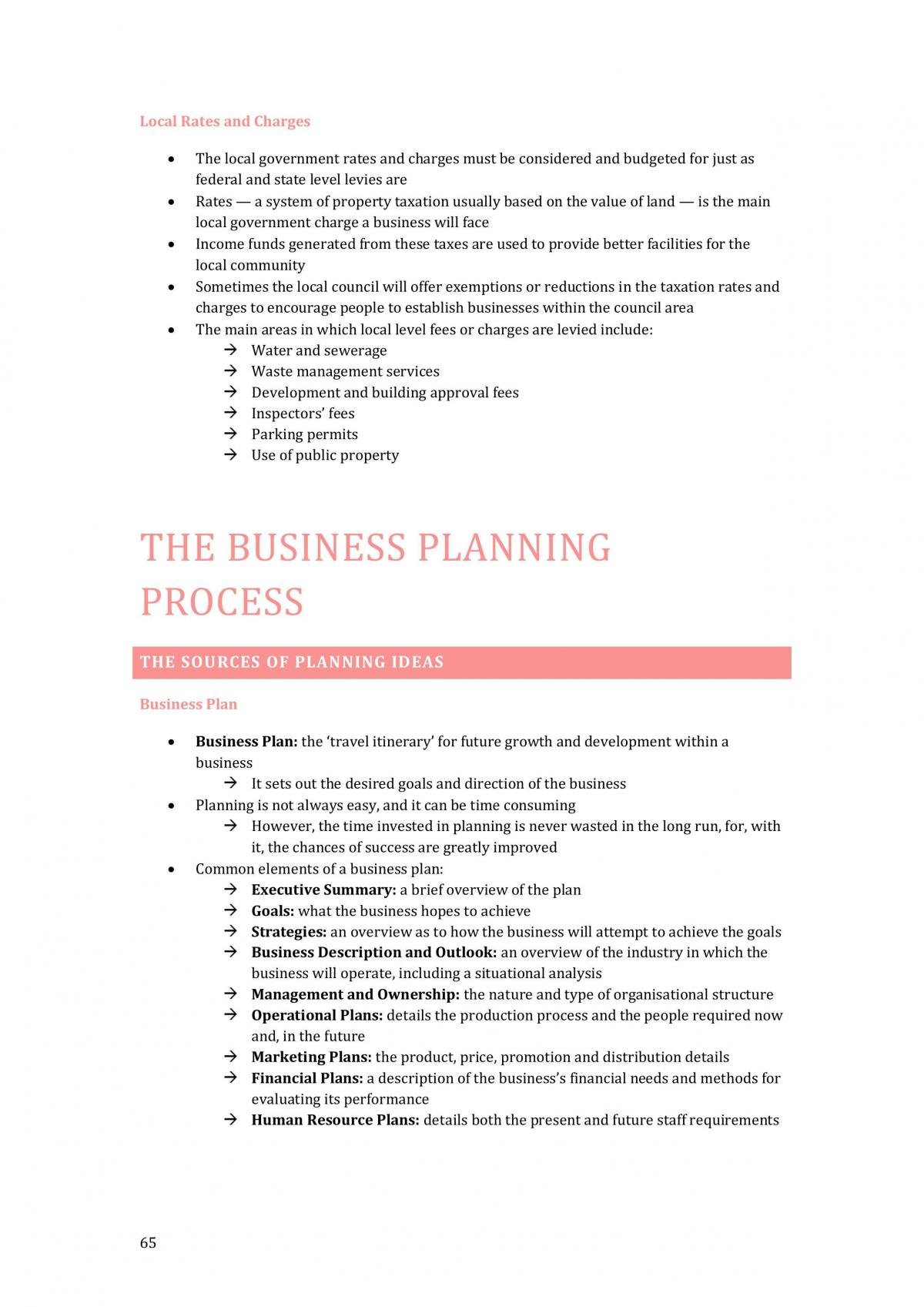 Business Studies Notes - Topic 3: Business Planning - Page 15
