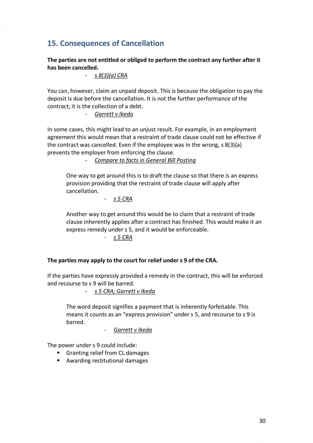 Contract Law notes - Page 30