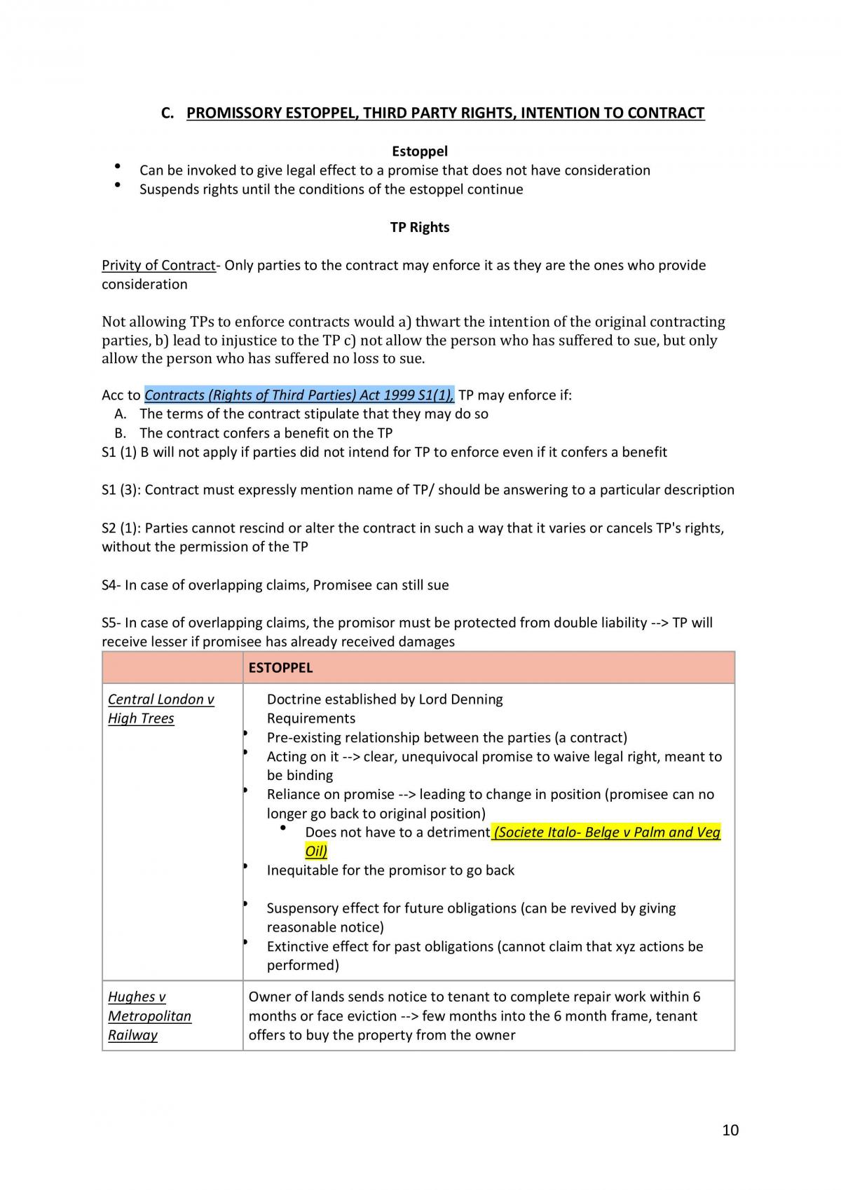 Complete Contract Law Notes  - Page 10