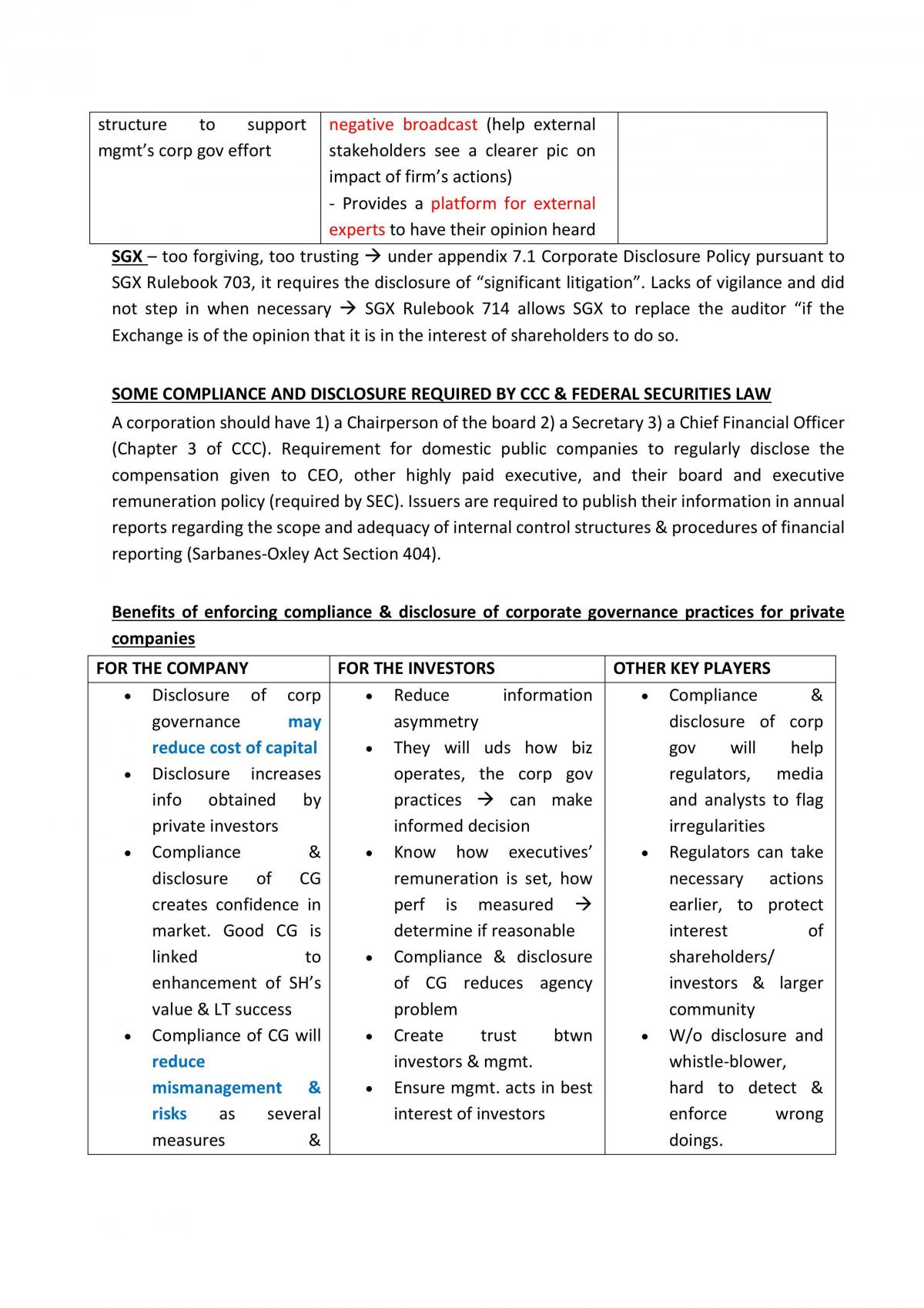 Corp Gov Study Notes - Page 27