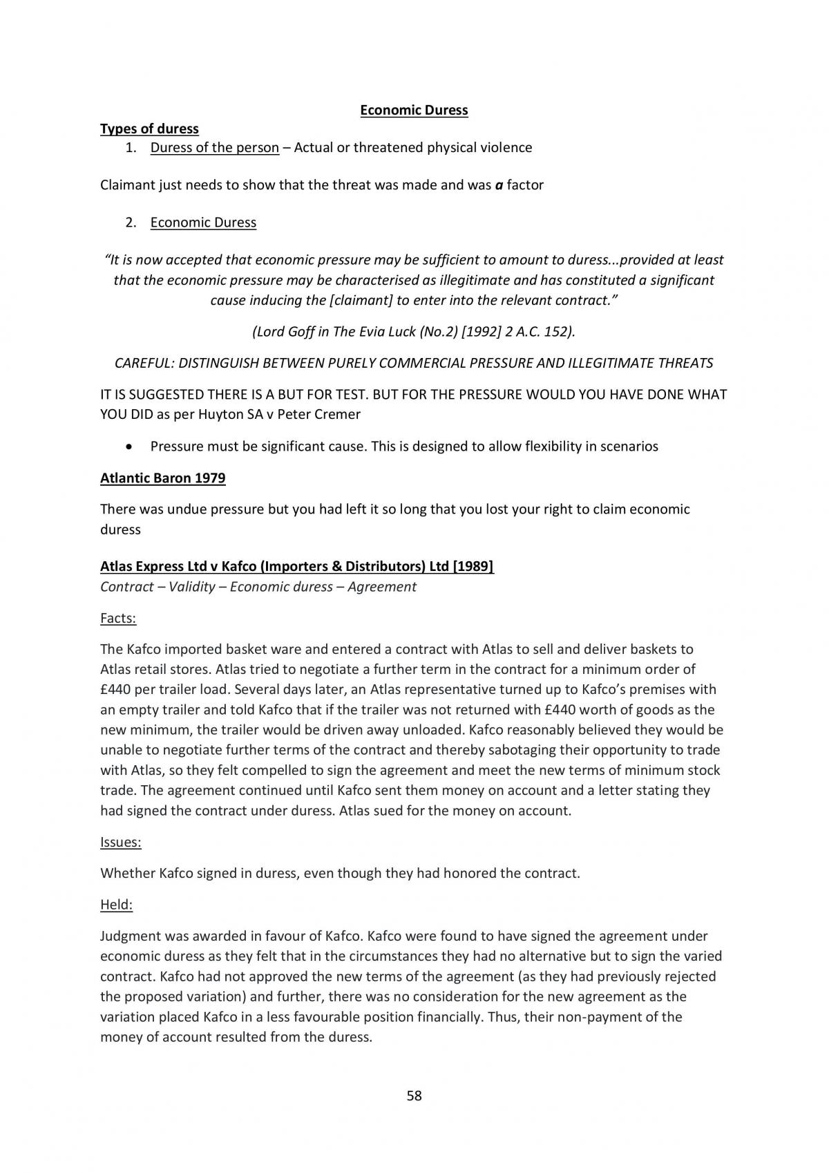Detailed and Comprehensive Contract Law Notes - Page 59