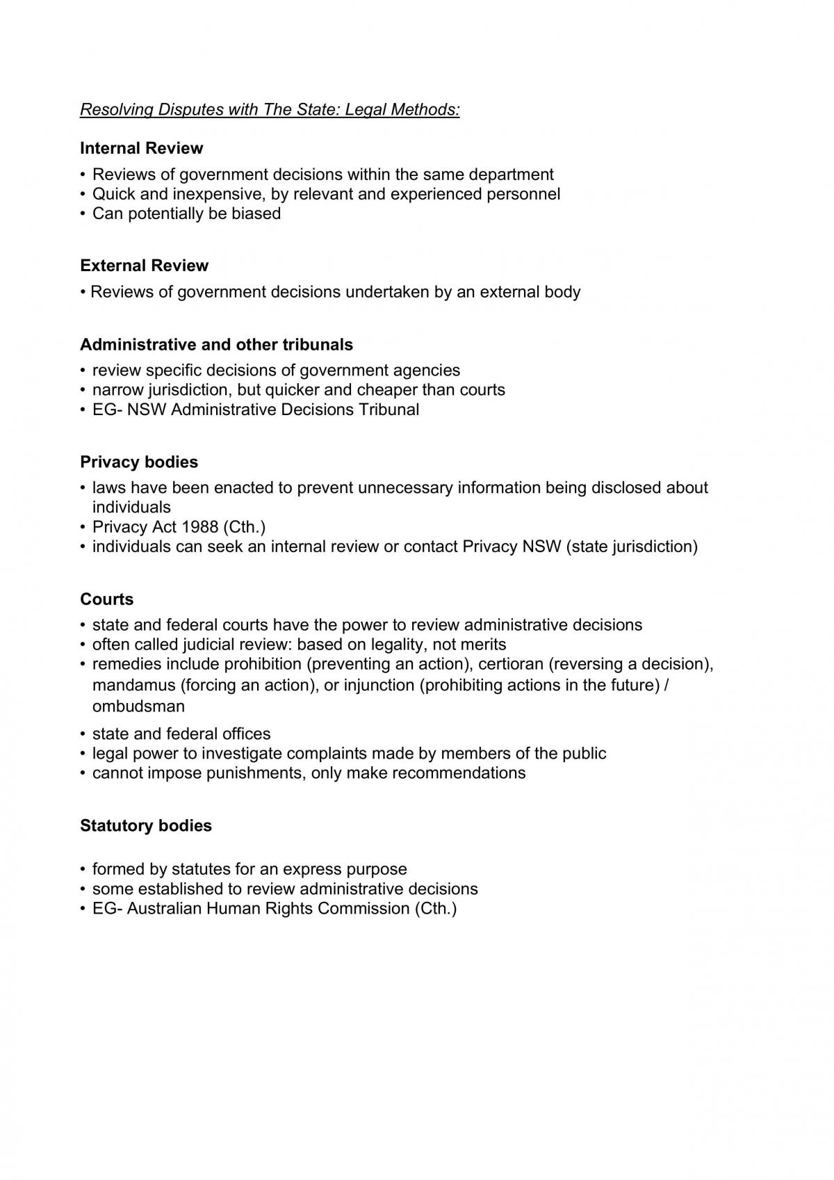 Legal Studies - Complete Study Notes  - Page 21