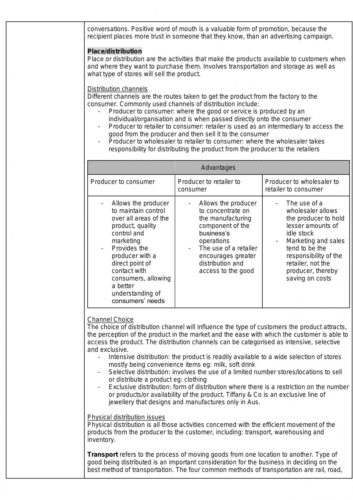 HSC Marketing Notes - Page 18
