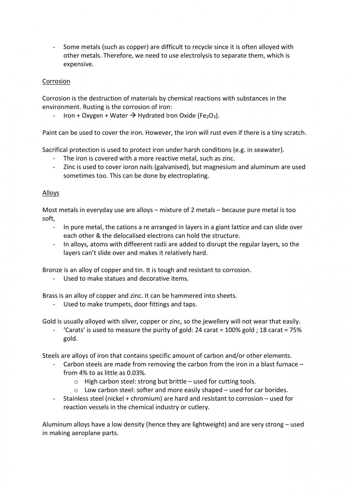 Chemistry GCSE Notes - Page 20
