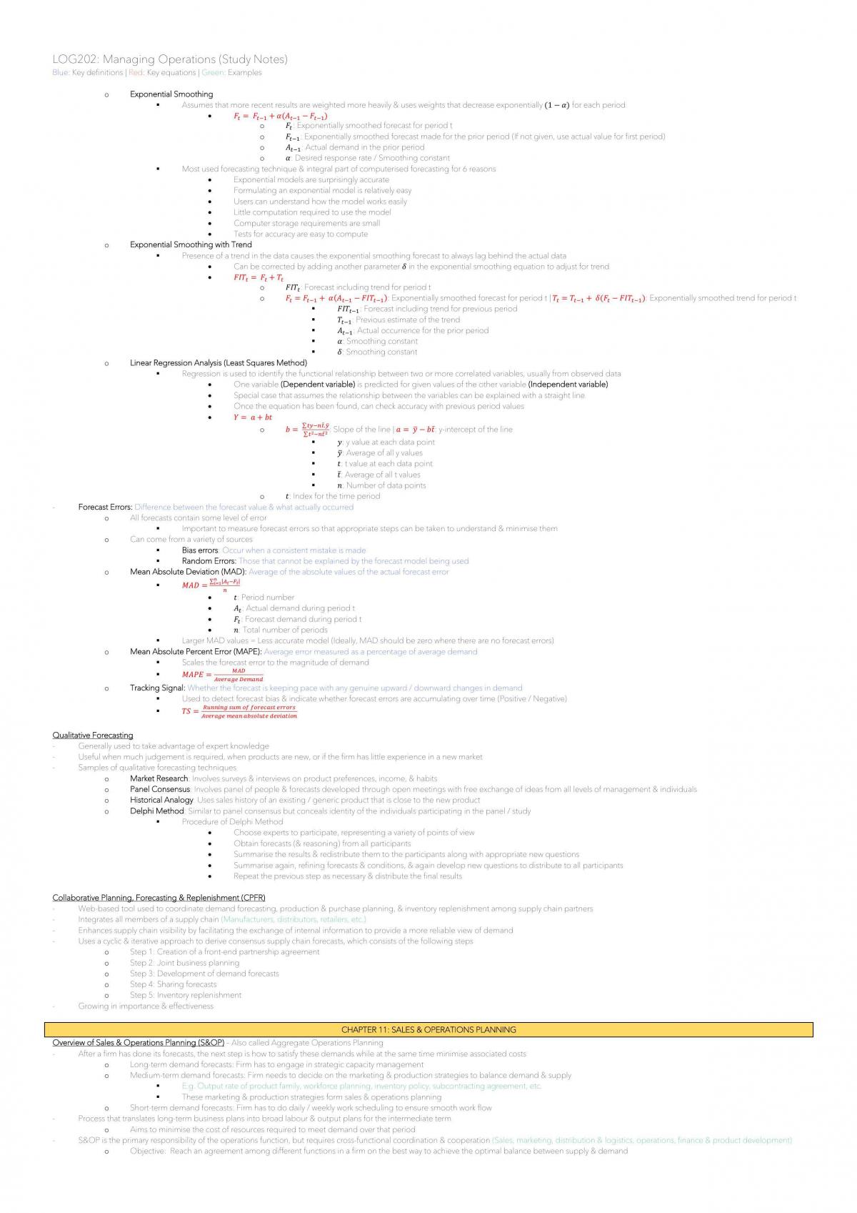 LOG202 - Managing Operations Notes - Page 15