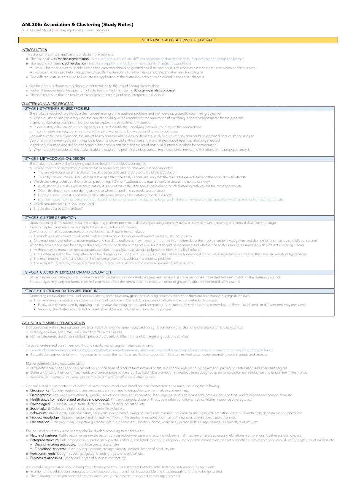 ANL305 - Association & Clustering Notes - Page 14