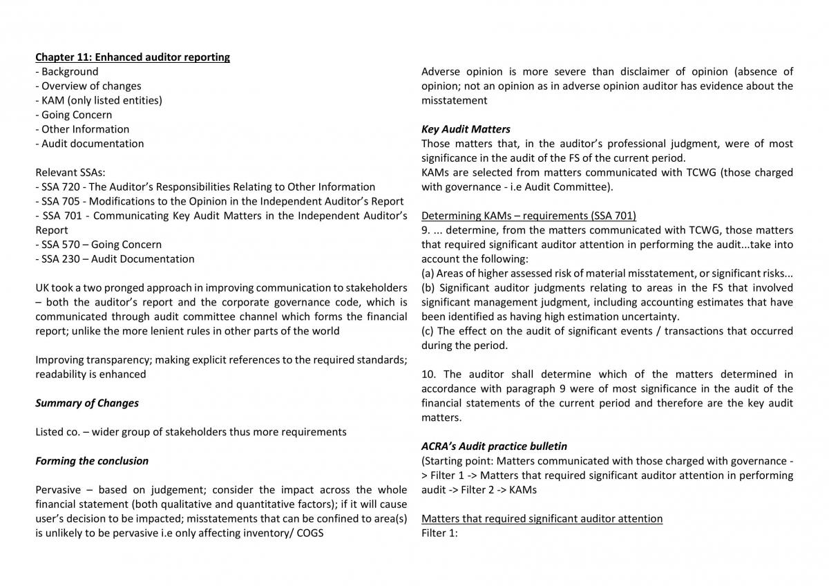 Advanced Audit Notes - Page 50