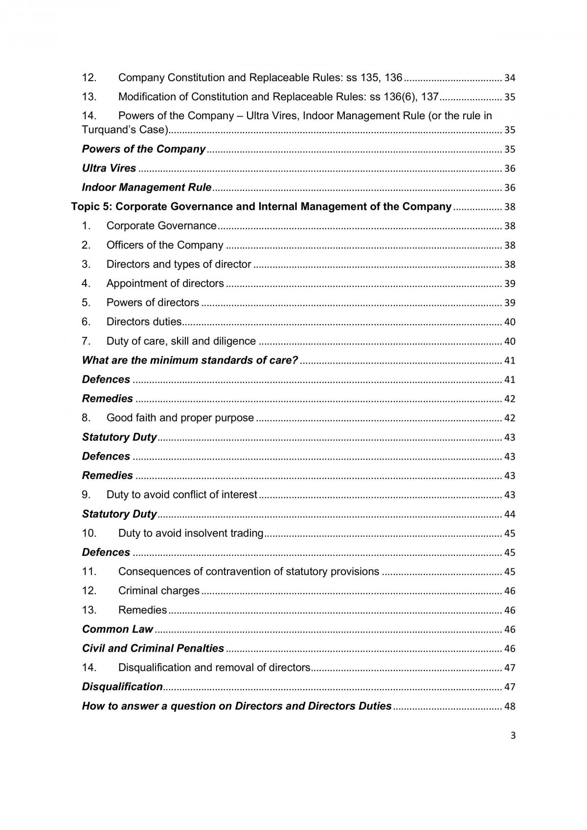 Corporations Law - LAW251 - Page 3