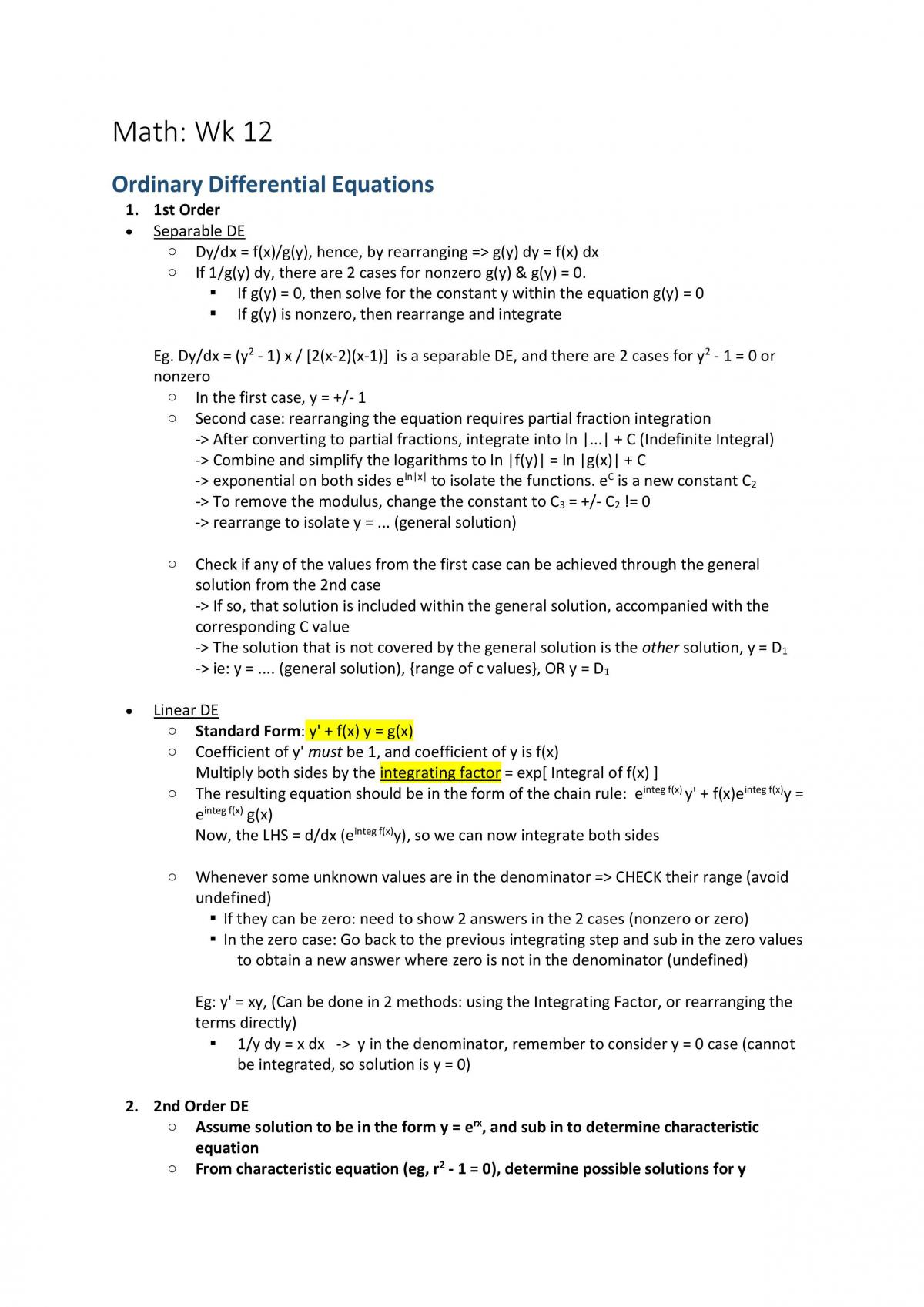 RE1011/CY1601 Mathematics I Full Study Notes - Page 22