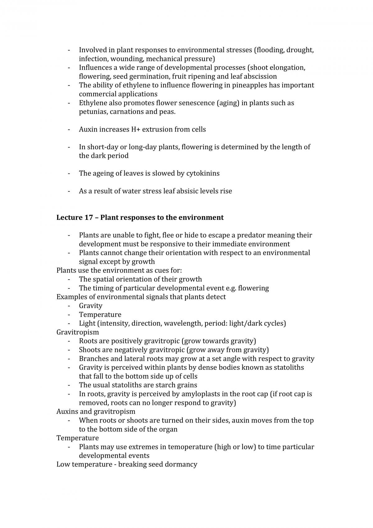 Plant section of BIOL1002 study notes - Page 15