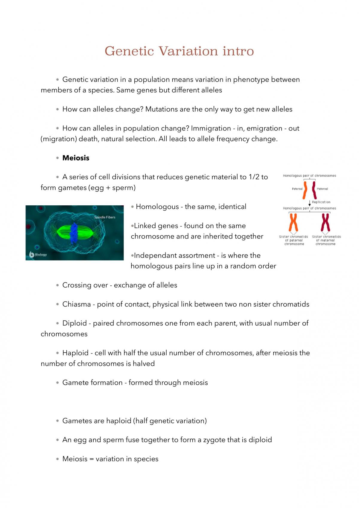 NCEA Biology Level 2 Notes - Page 15