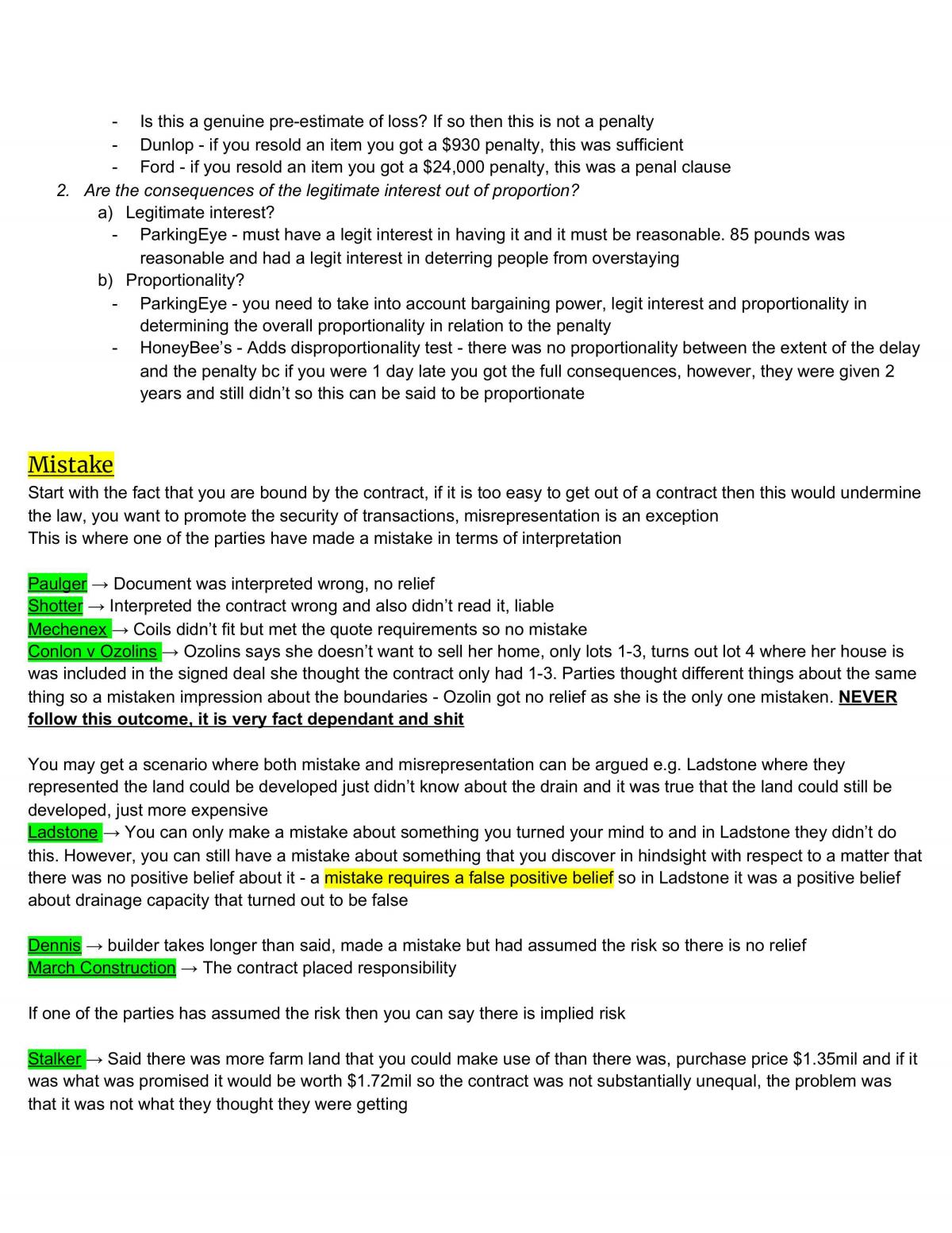 Law of Contract - Full years lecture notes - Page 21