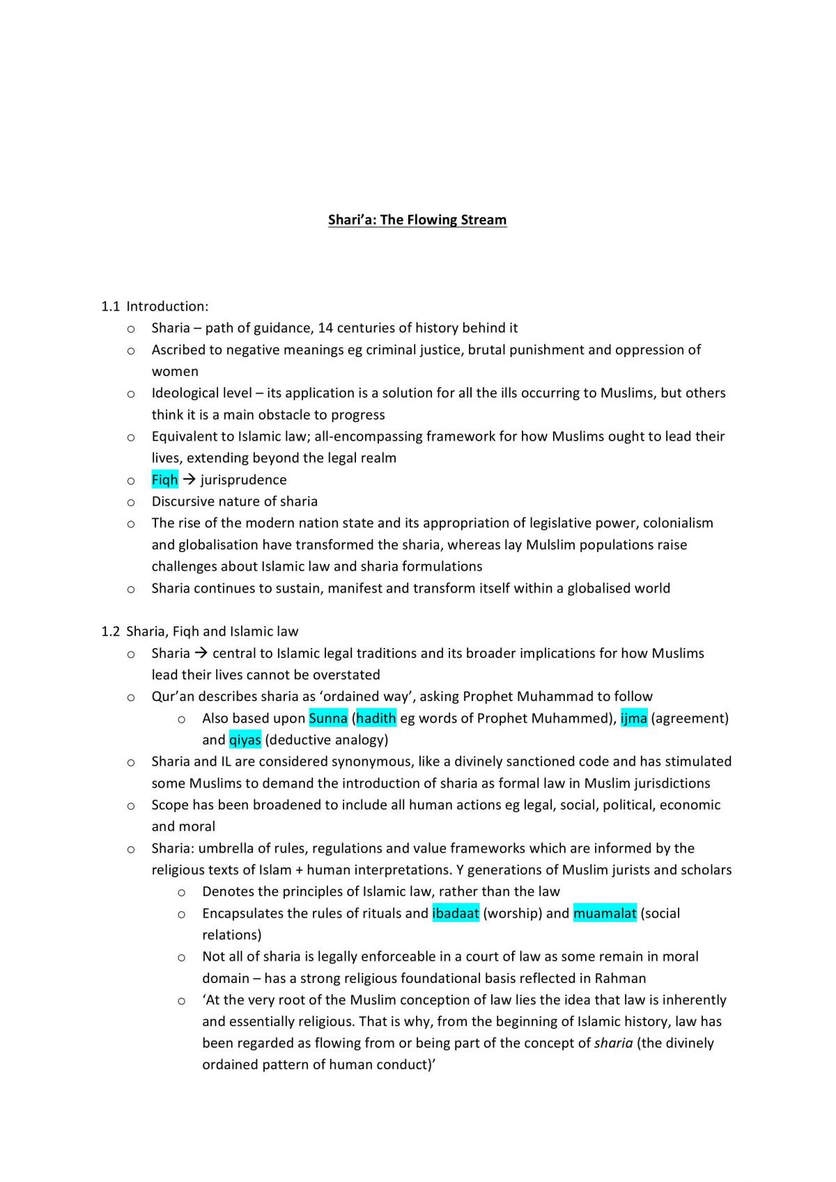 An introduction to Islamic Law notes - Page 27