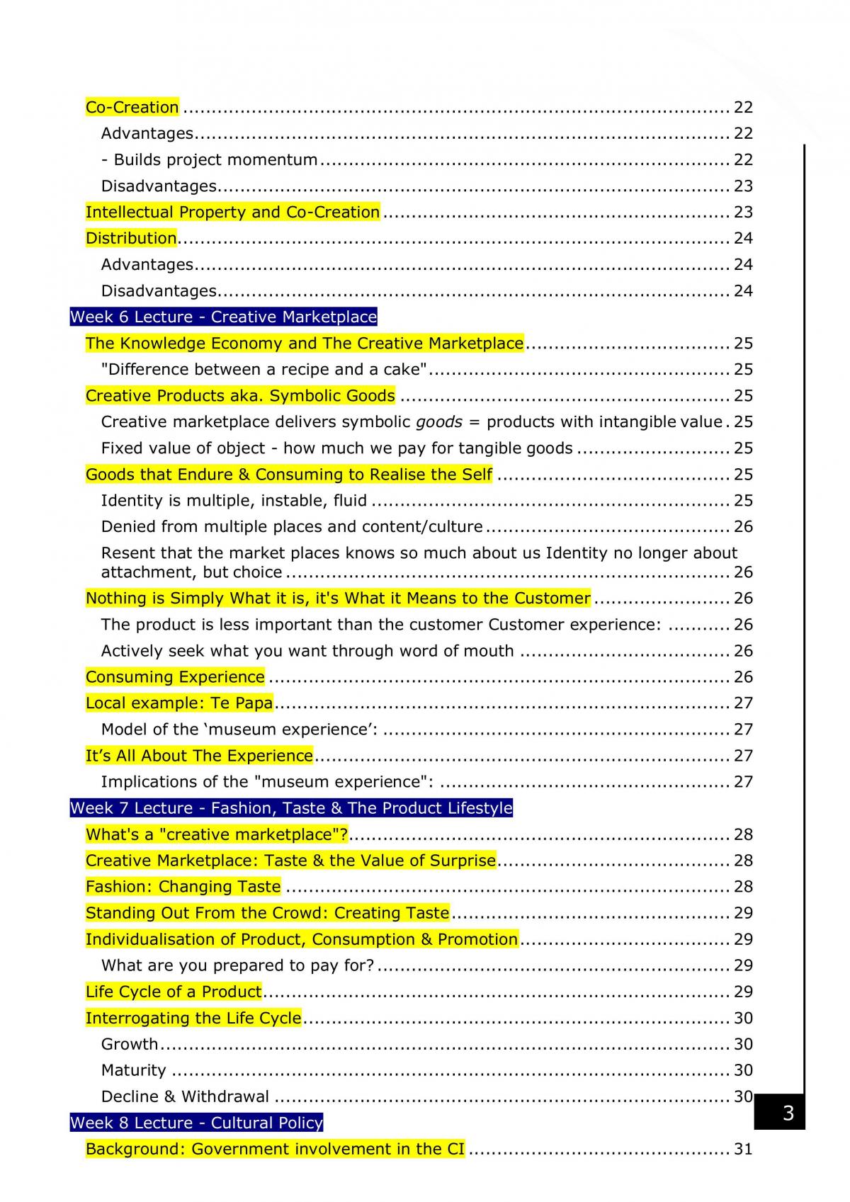 All Lecture Content Notes (Including page number for readings) - Page 3