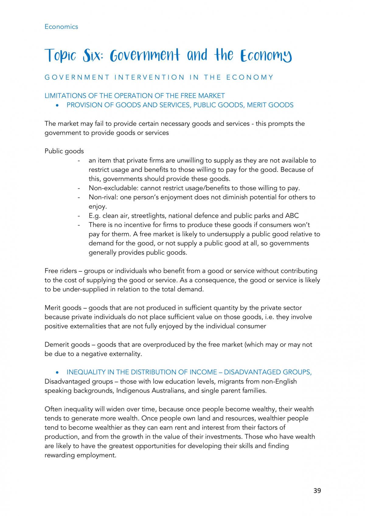 Complete Economics Study Notes Year 11 - Page 39