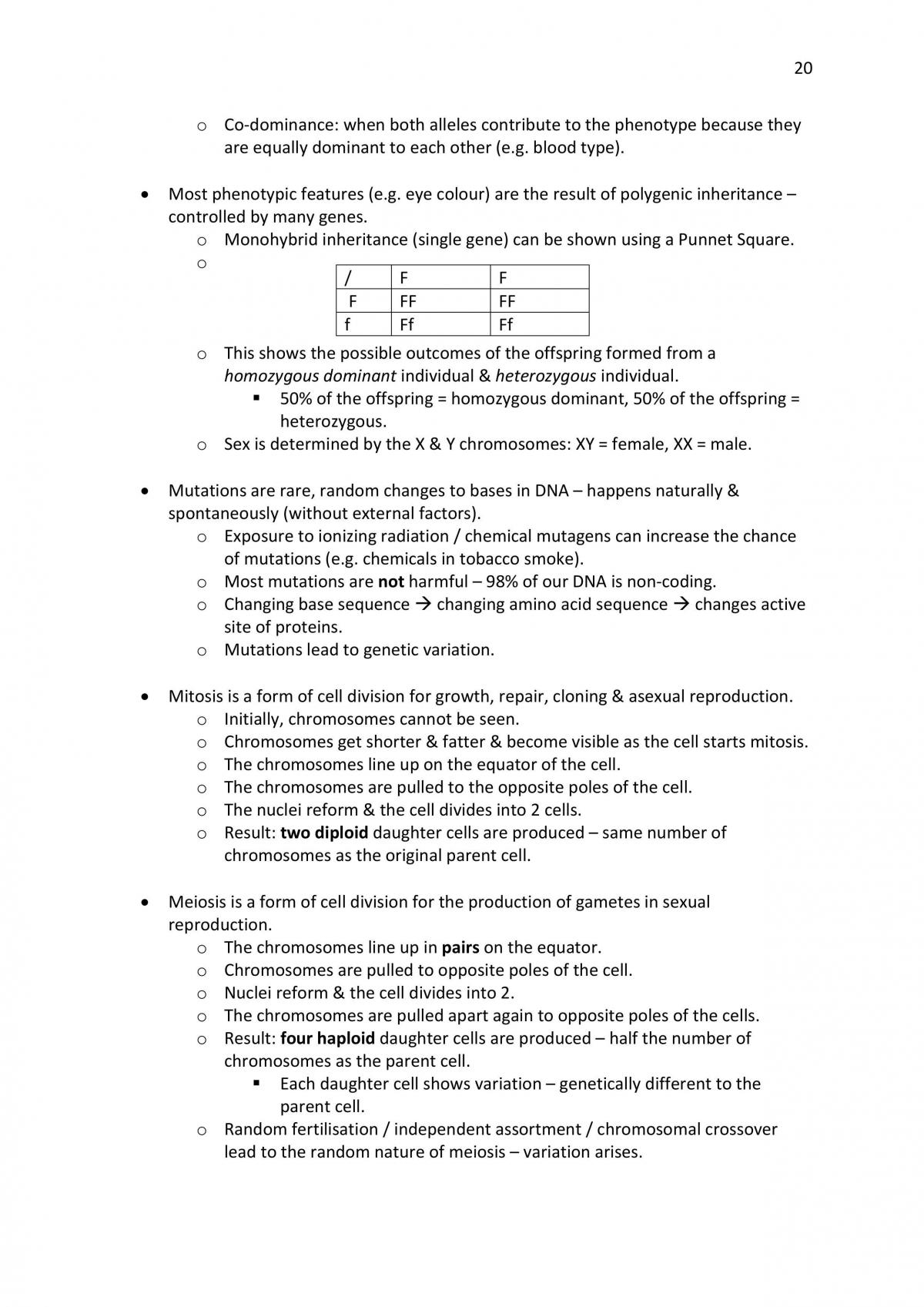 Biology GCSE Notes - Page 20