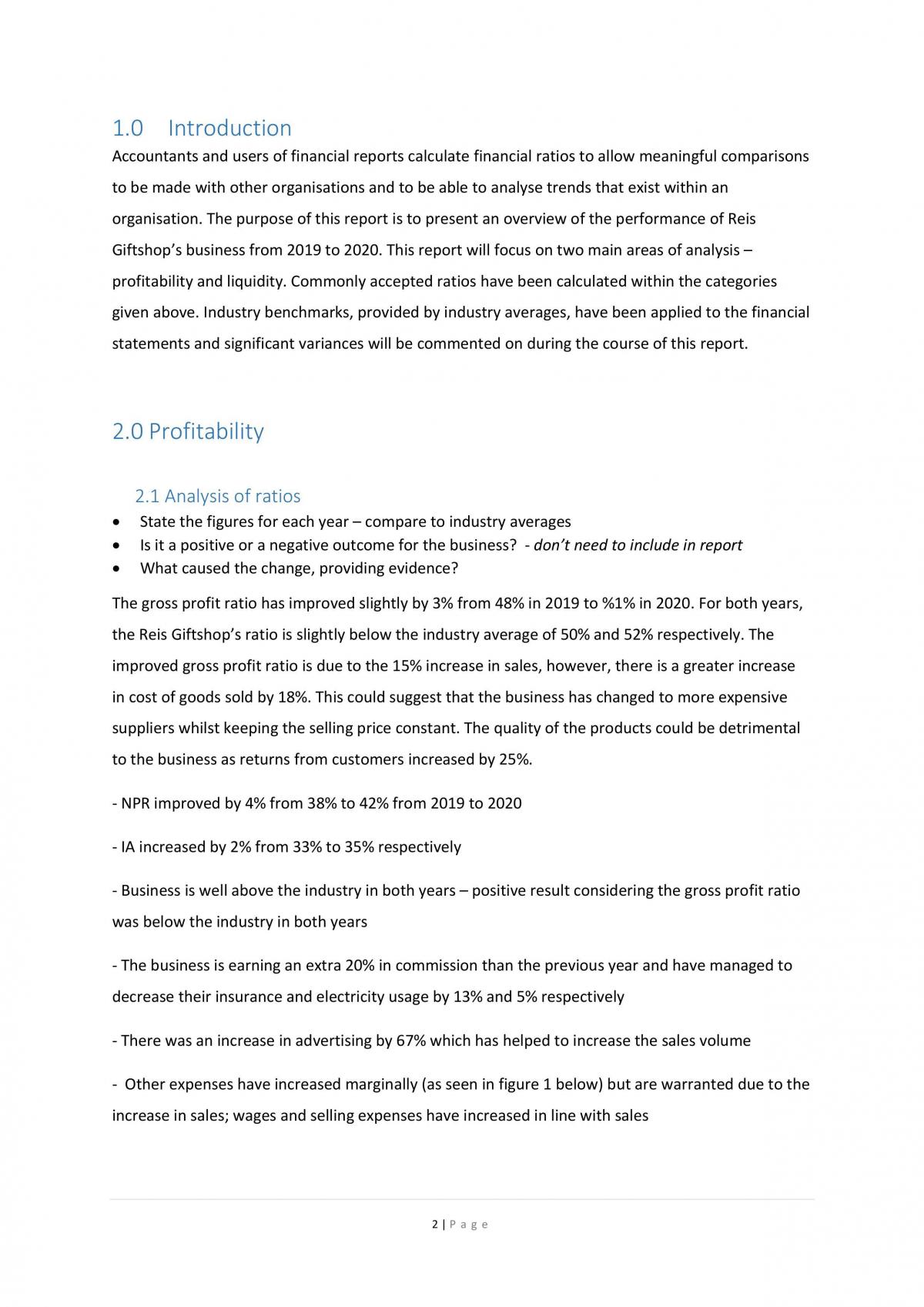 Accounting Report on Profitability and Liquidity - Page 3