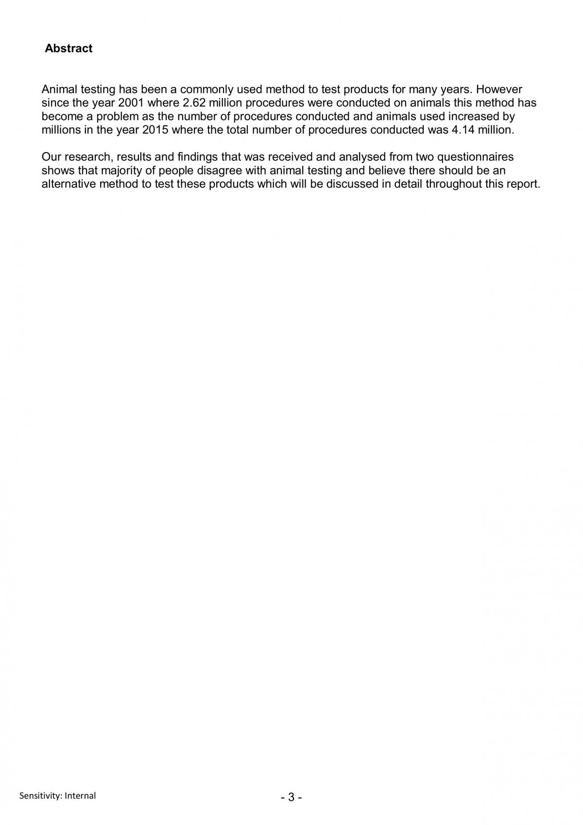 Animal testing research report - Page 3