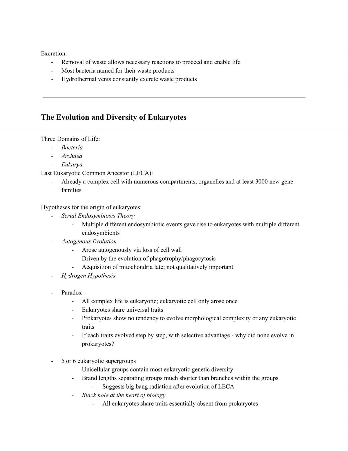 BIOL0004 Life of Earth Complete Notes (All Lectures) - Page 18