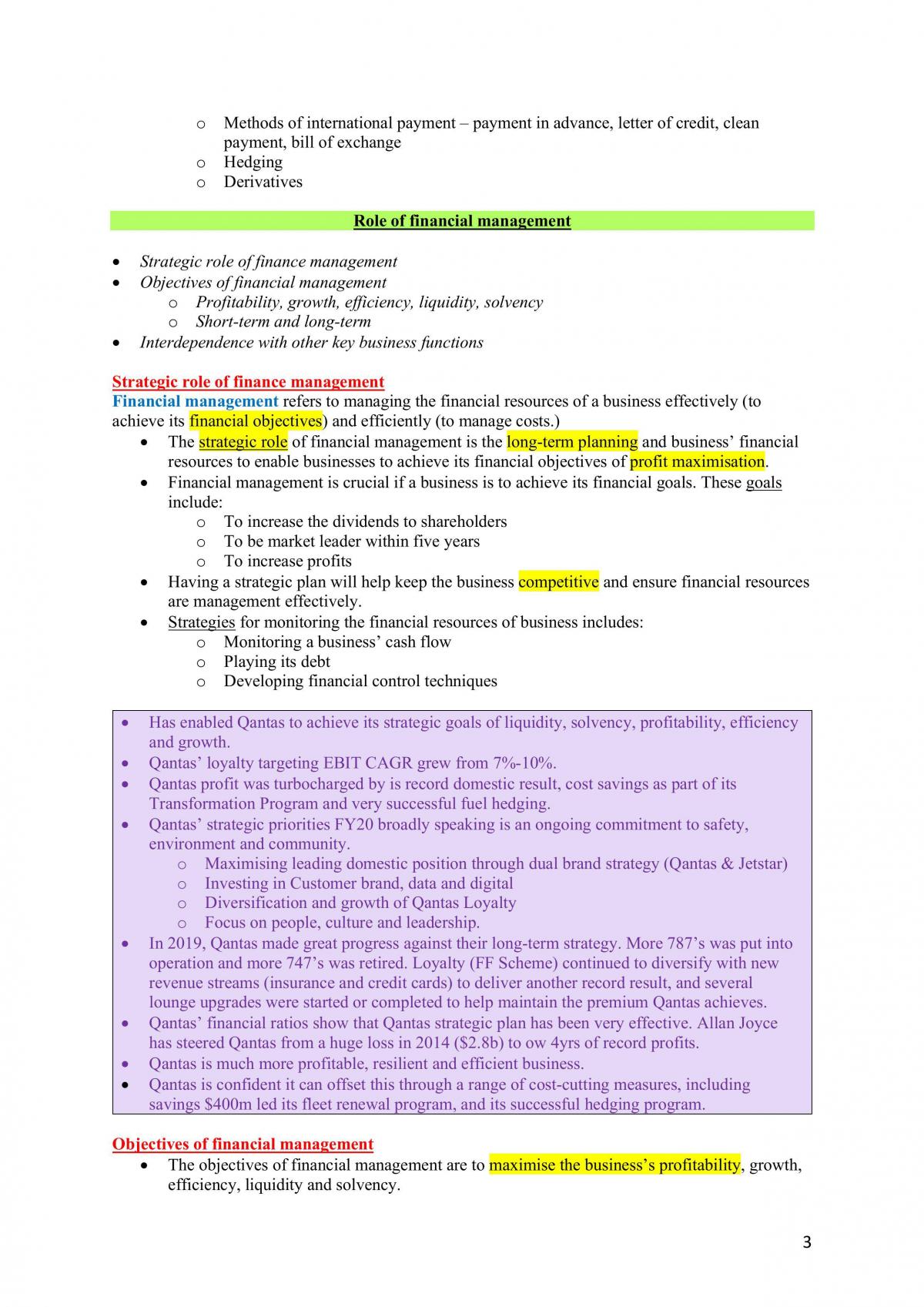 Finance HSC Notes - Page 3
