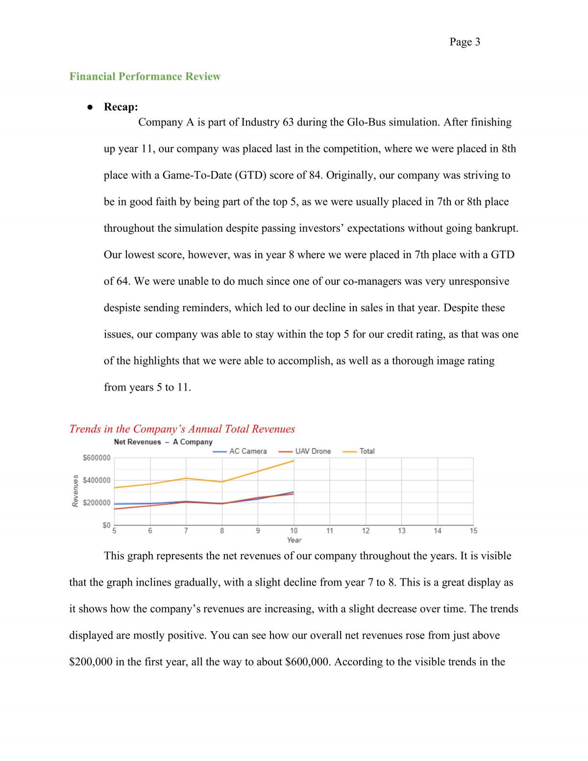 Glo-Bus Report - Page 3