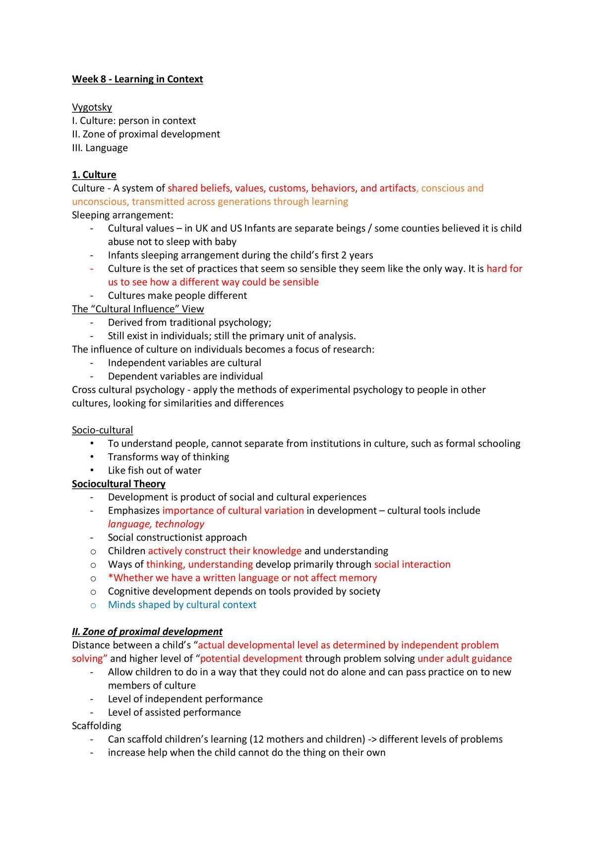 Developmental psychology notes - Page 33