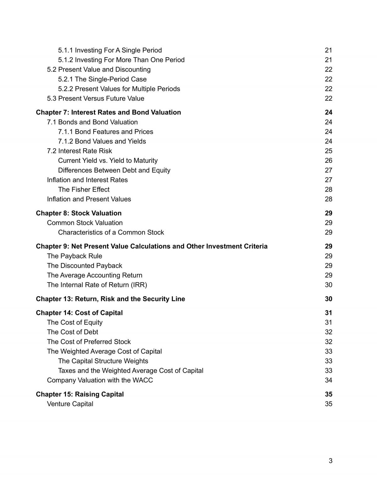 FNCE101 - Finance Study Notes  - Page 3