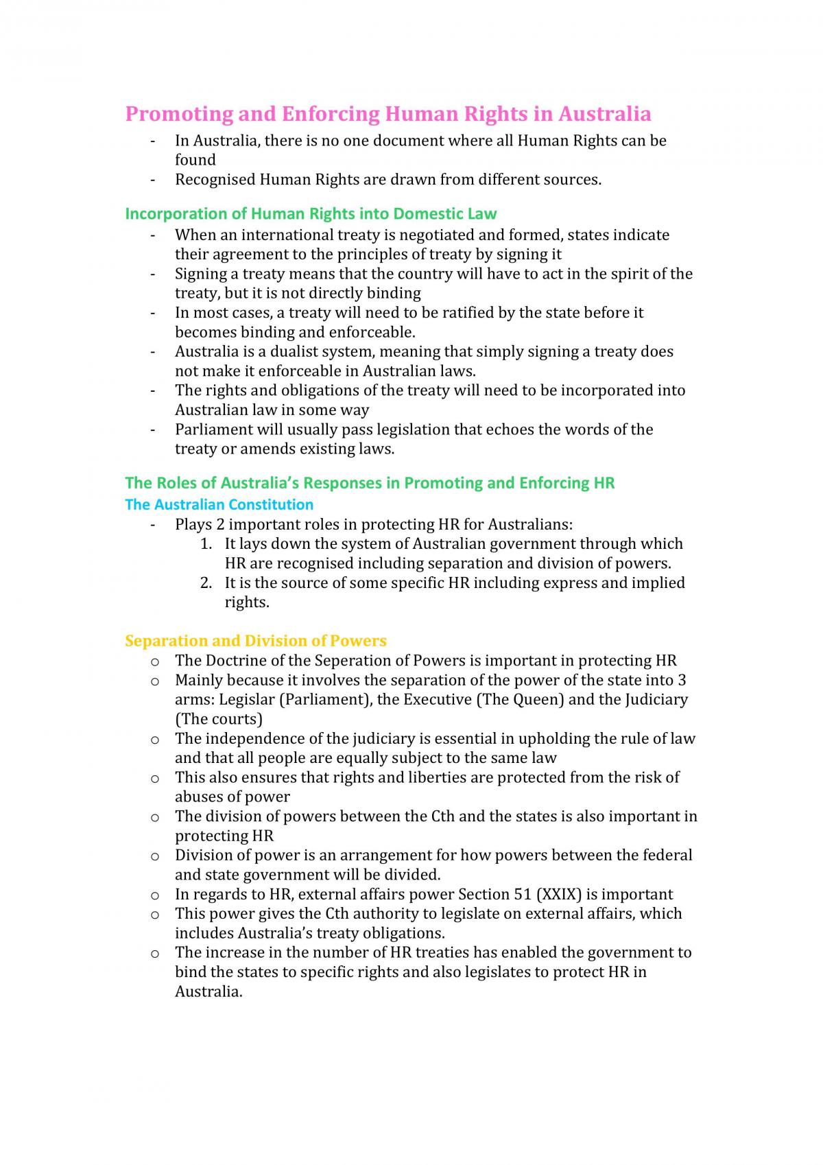 Human Rights Summary Notes - Page 15