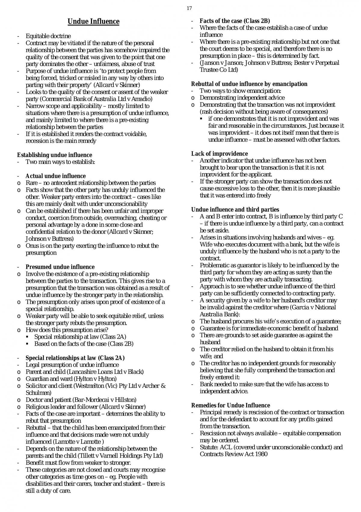 Exam Ready Contract Law Notes - Page 18