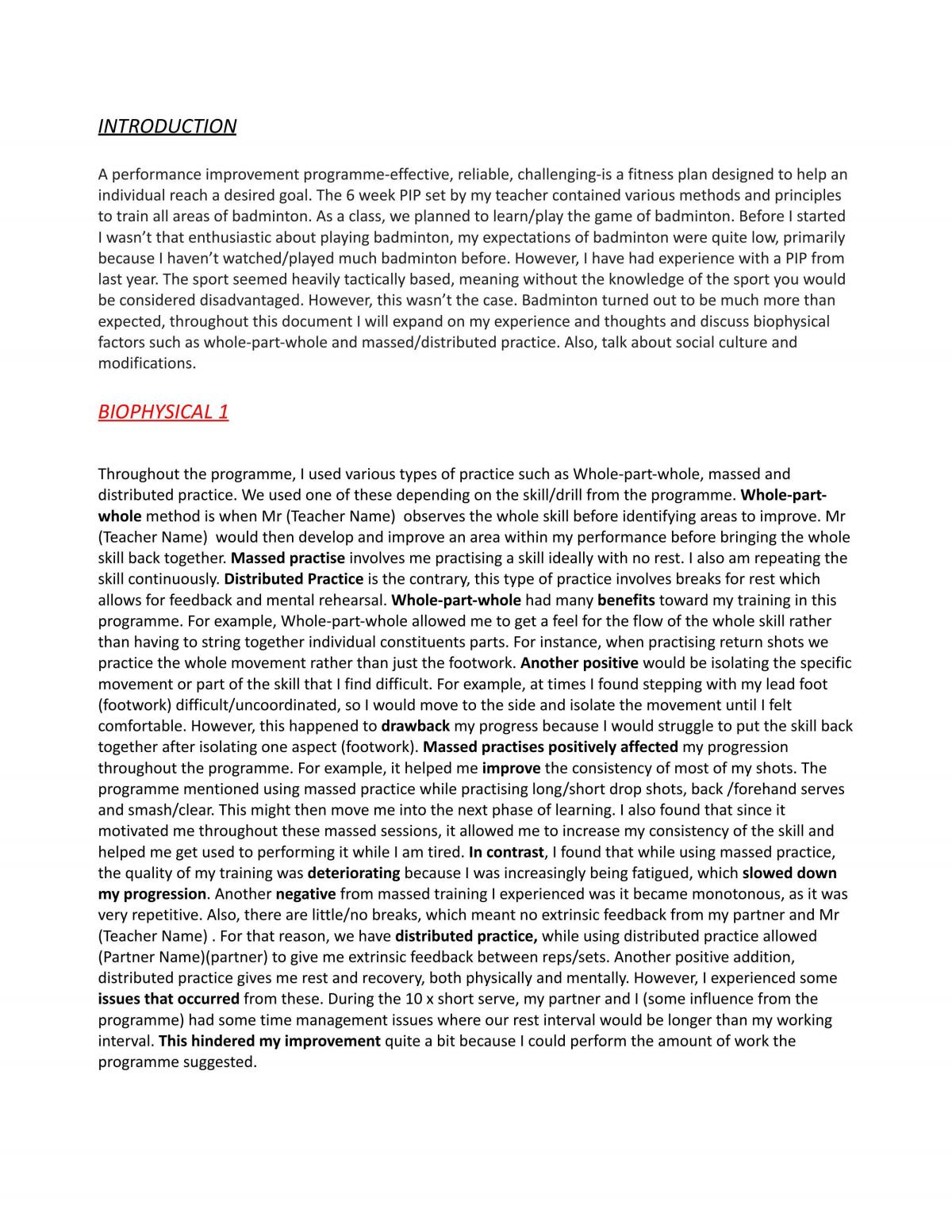 AS91500 (3.3) -  Evaluate the effectiveness of a performance improvement programme - Page 3
