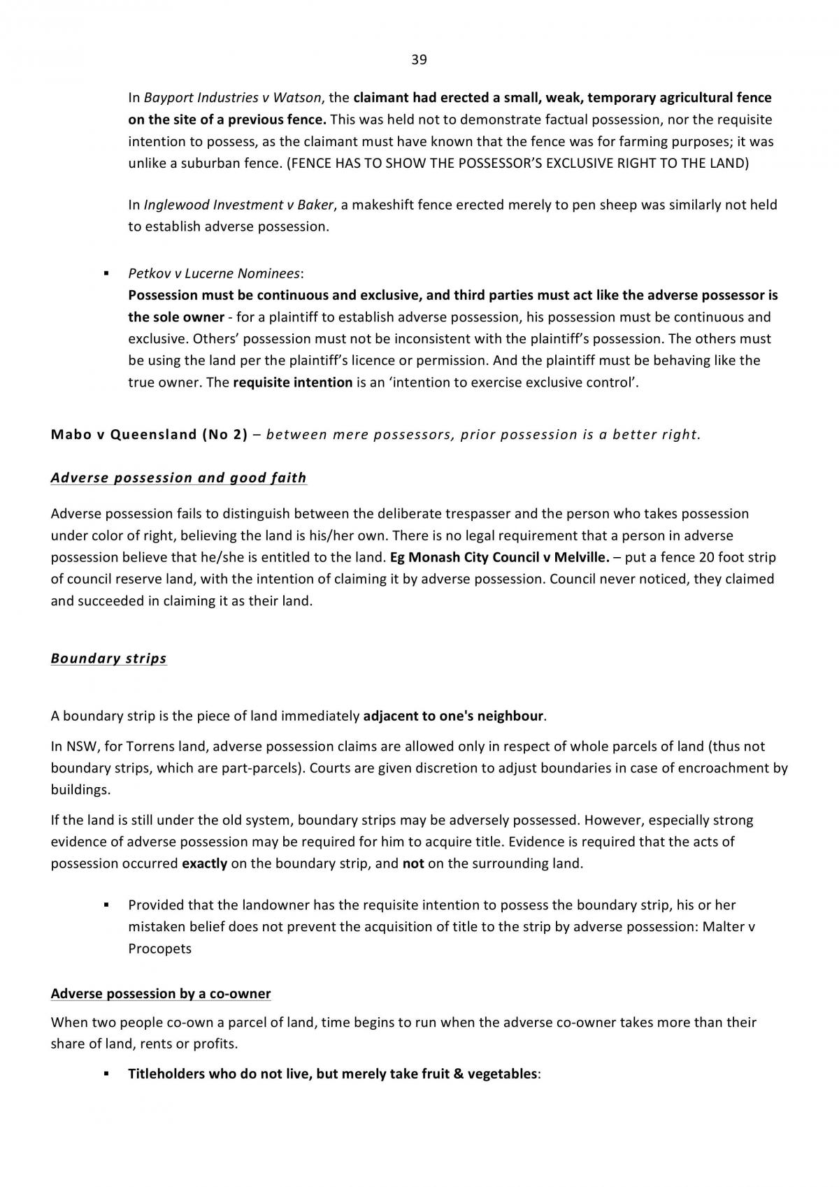 Exam notes for Private Law  - Page 39