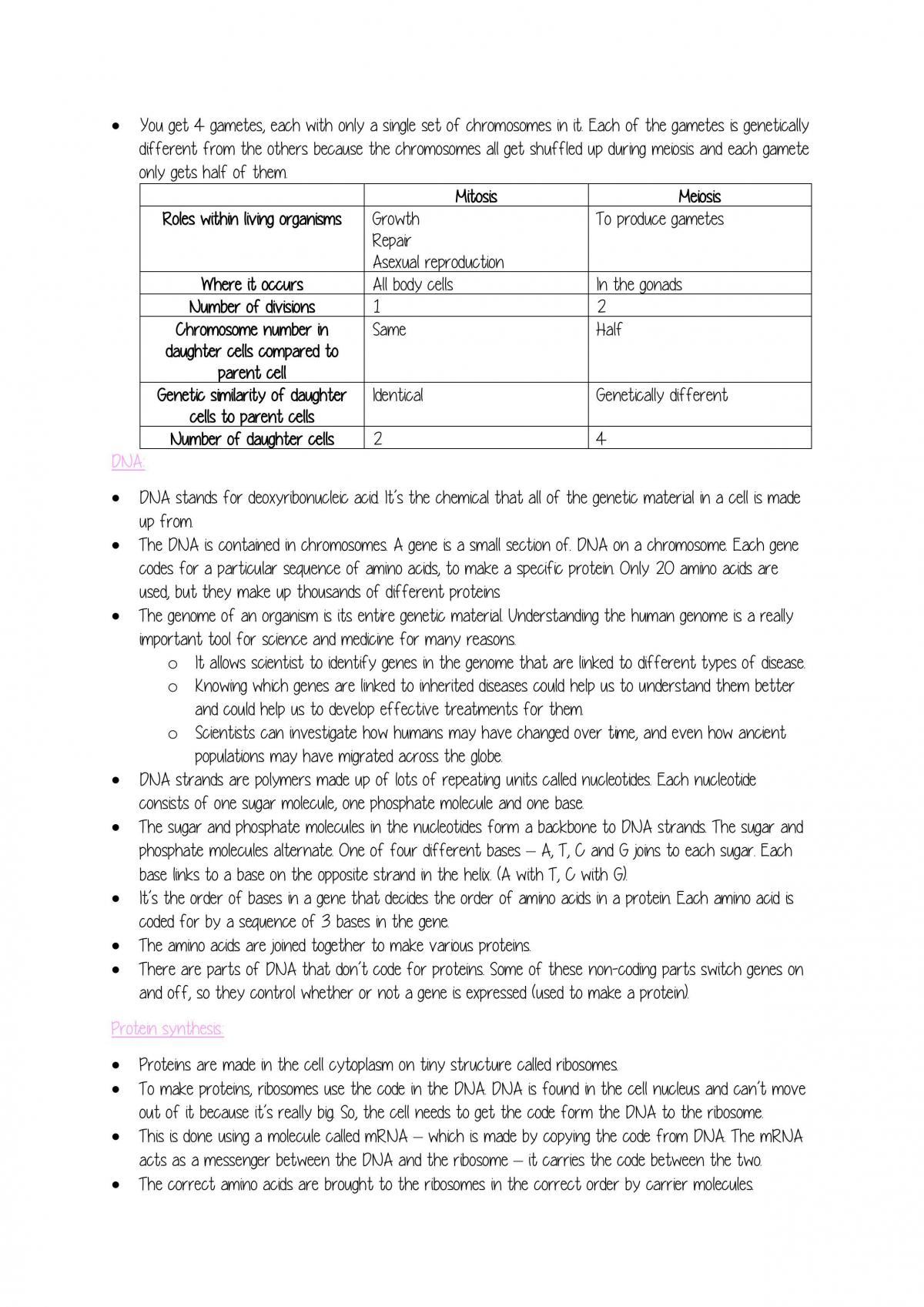 GCSE AQA Biology Notes - Page 29