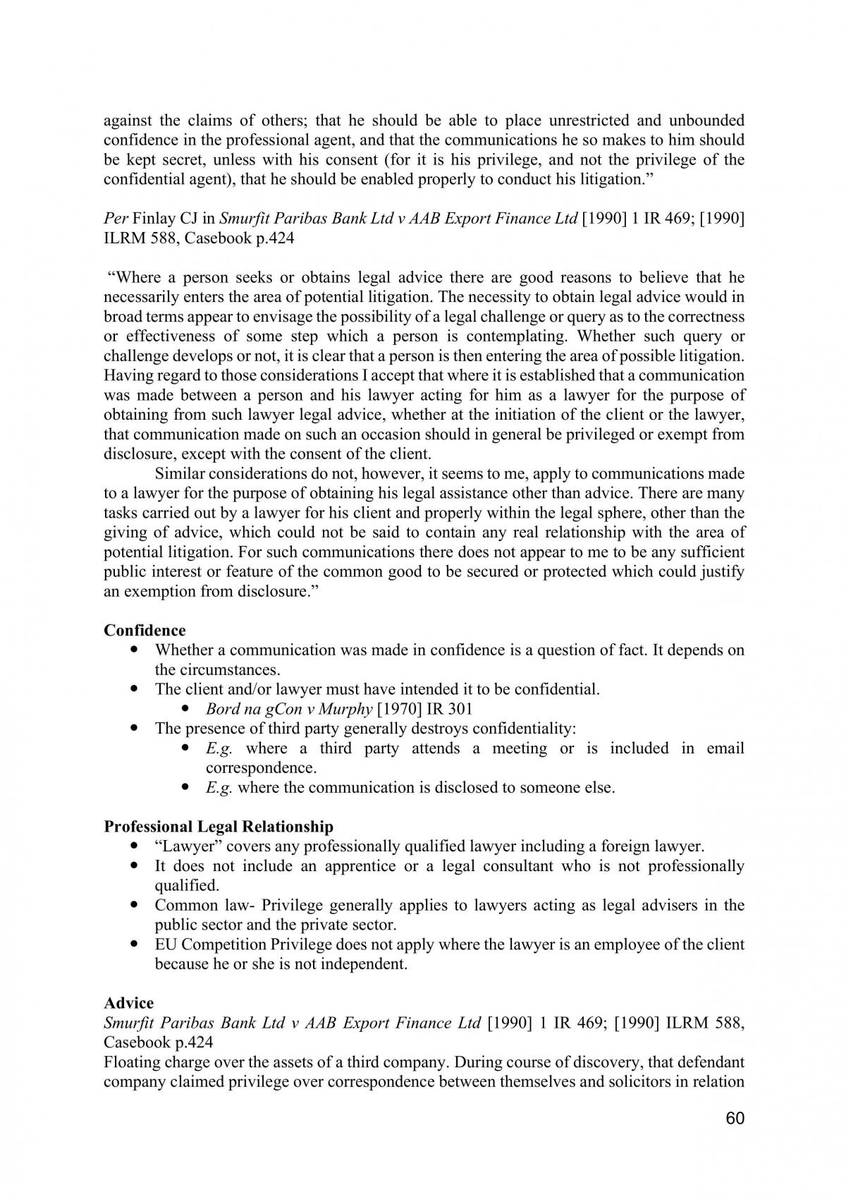 Law of Evidence Notes  - Page 60