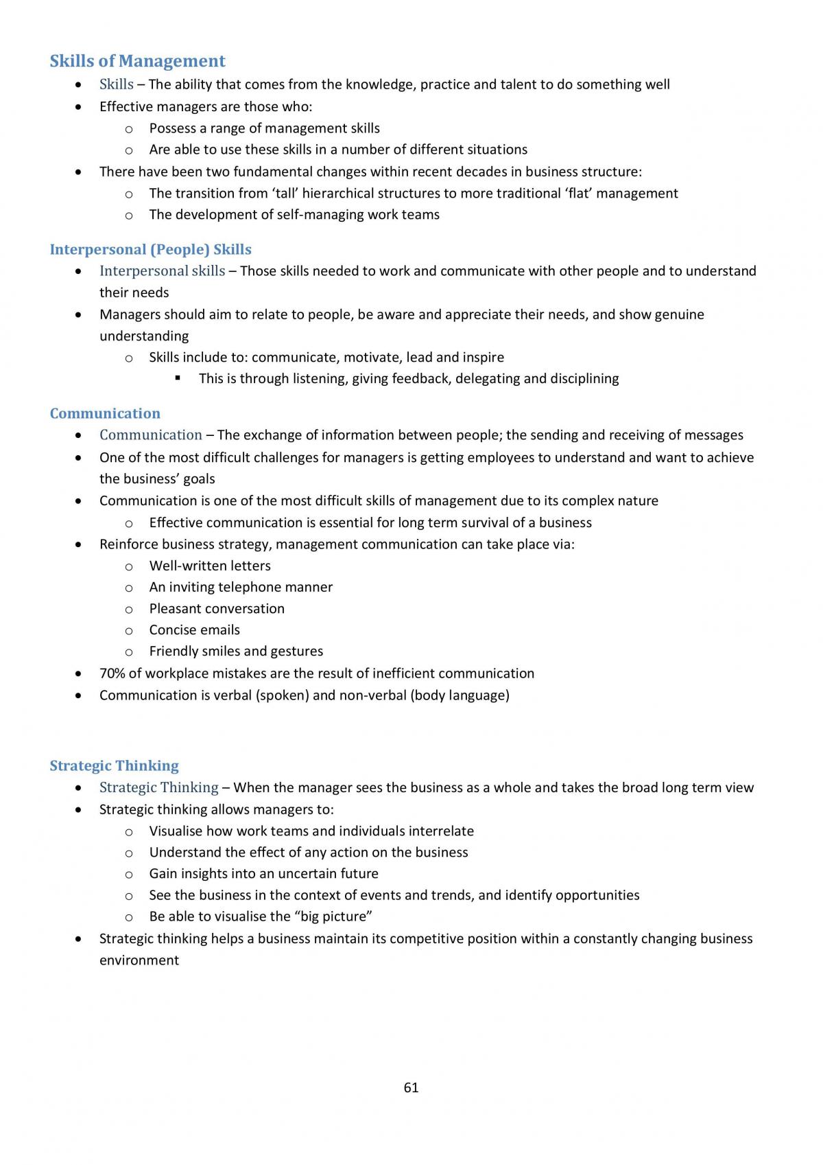 Prelim Business Studies Notes - Page 61