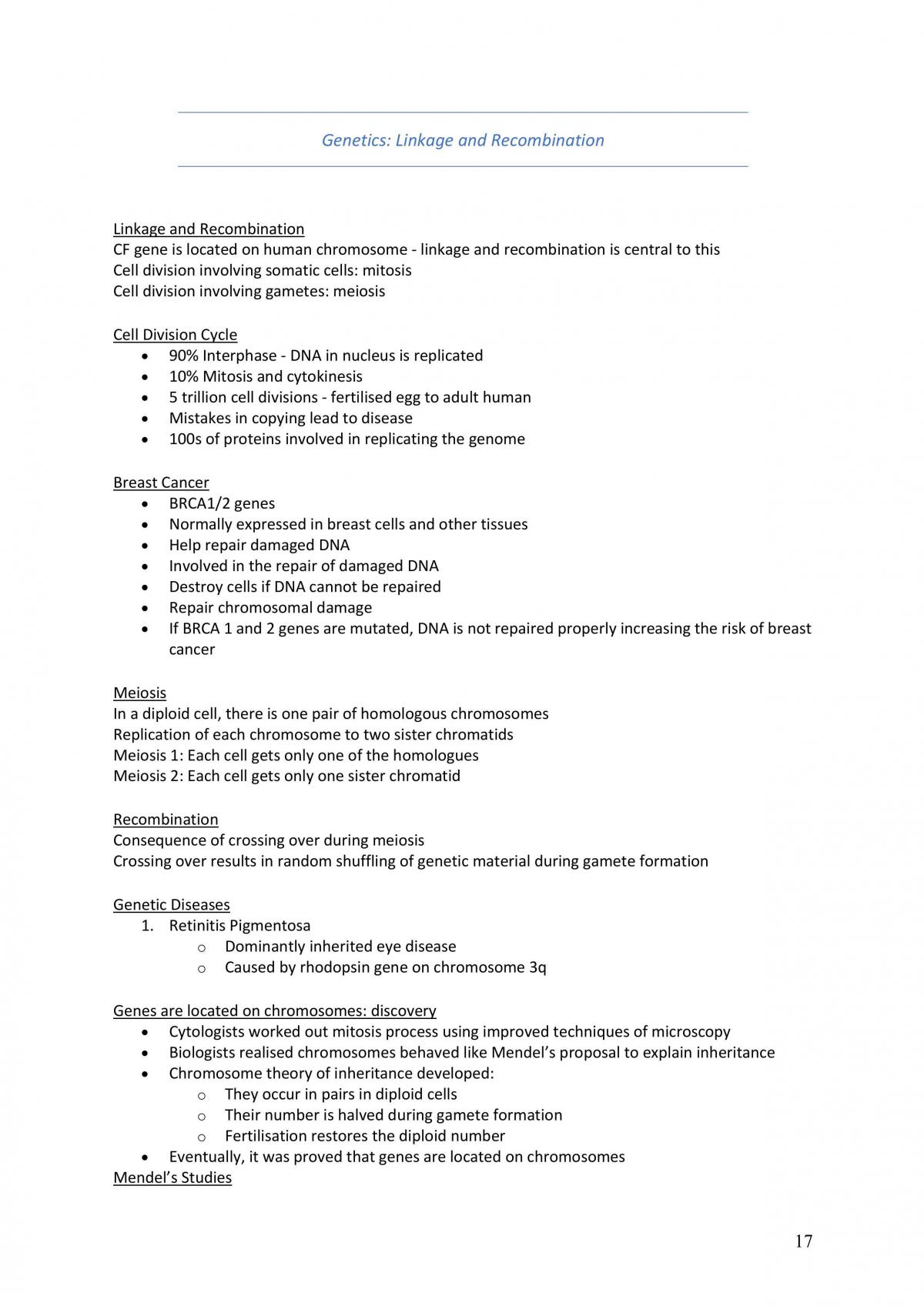 From Molecules to Cells Full Set of Notes - Page 17