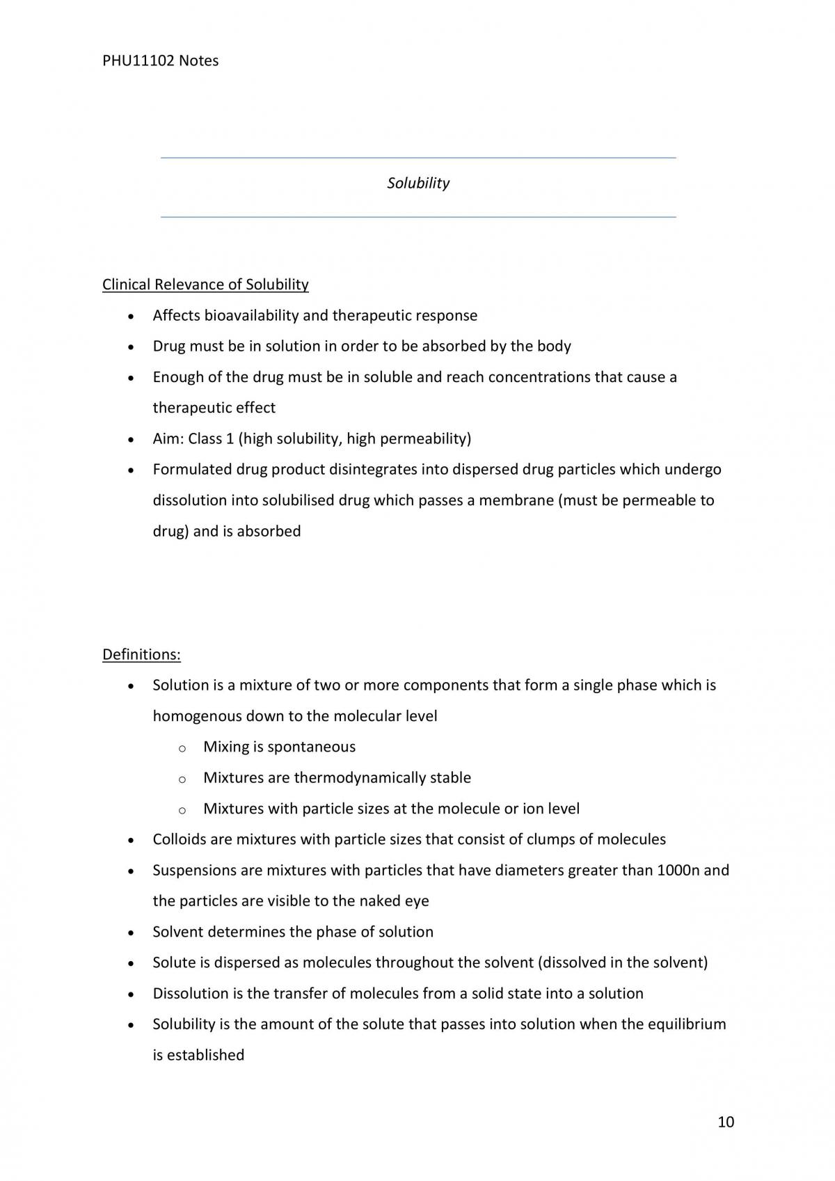Physical Pharmacy I Notes - Page 10