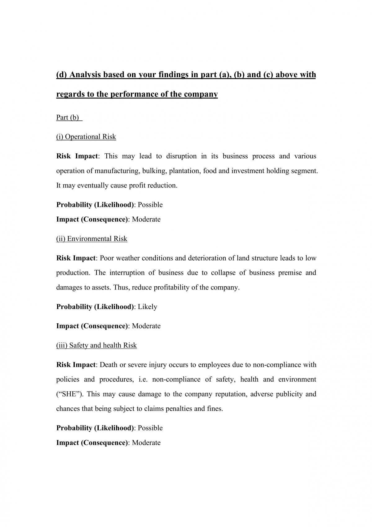 Risk Management Individual Assignment  - Page 16