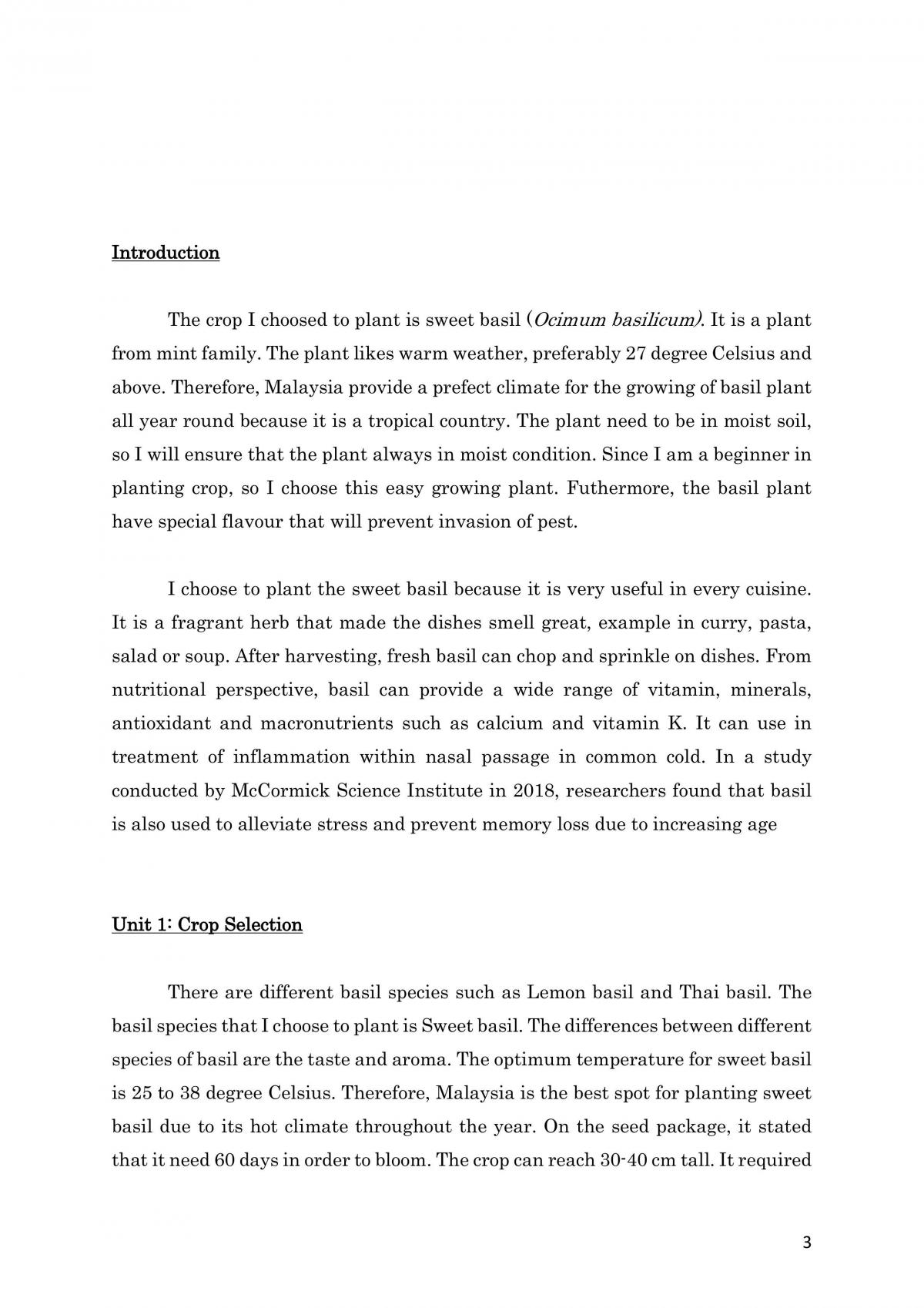 Assignment regarding growing condition of Basil Plant - Page 3